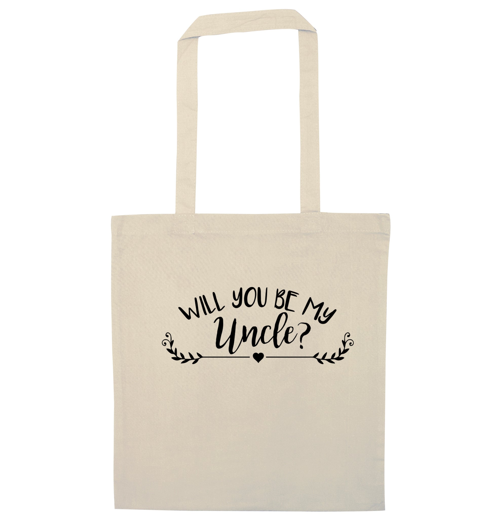 Will you be my uncle? natural tote bag