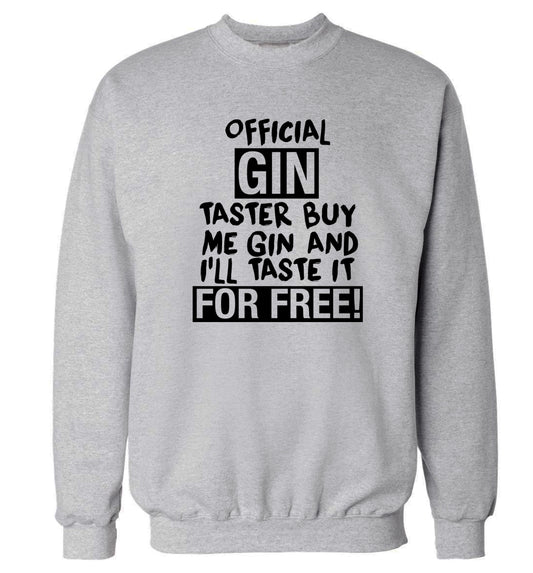 Official gin taster buy me gin and I'll taste it for free Adult's unisex grey Sweater 2XL