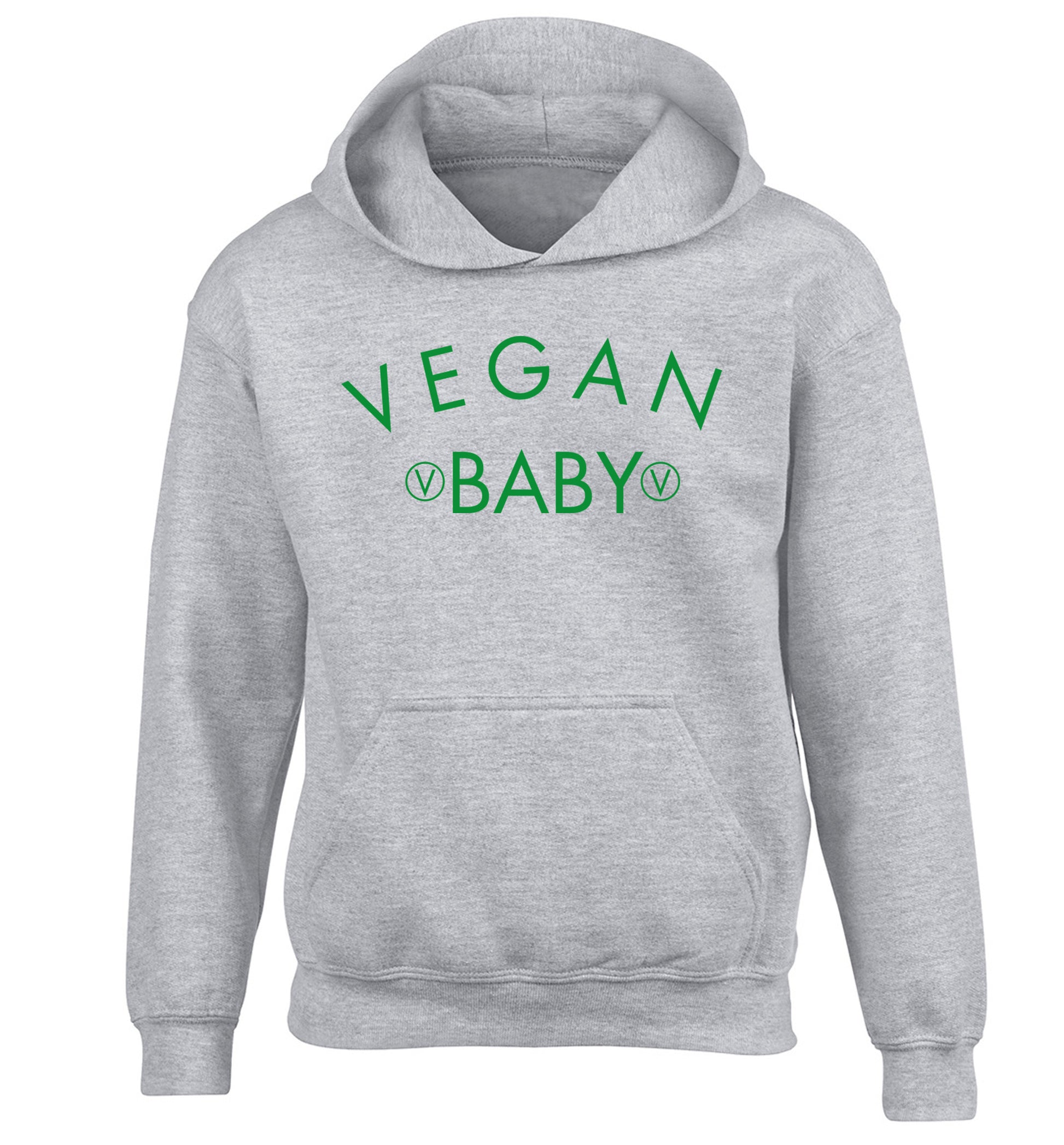 Vegan baby children's grey hoodie 12-14 Years