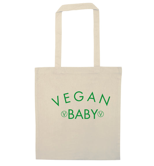 Vegan baby natural tote bag