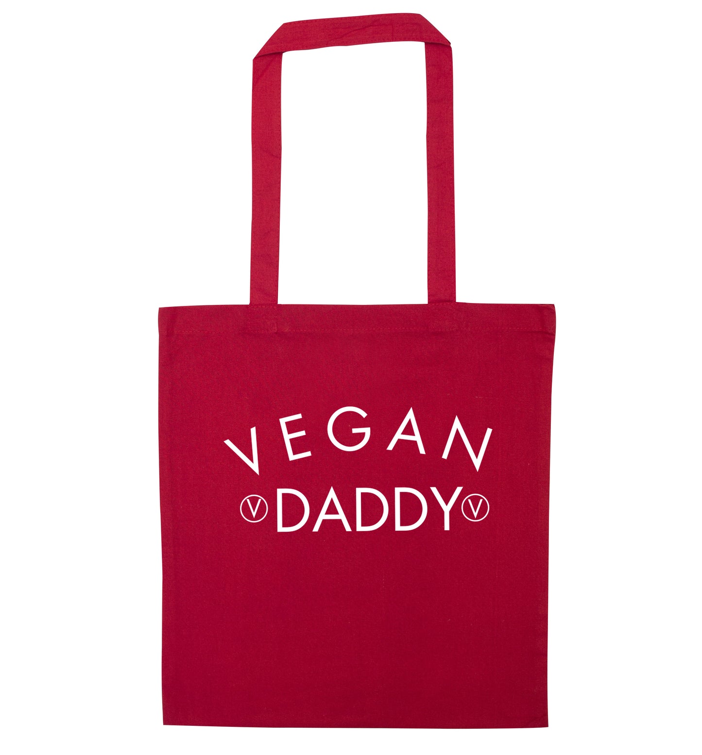 Vegan daddy red tote bag