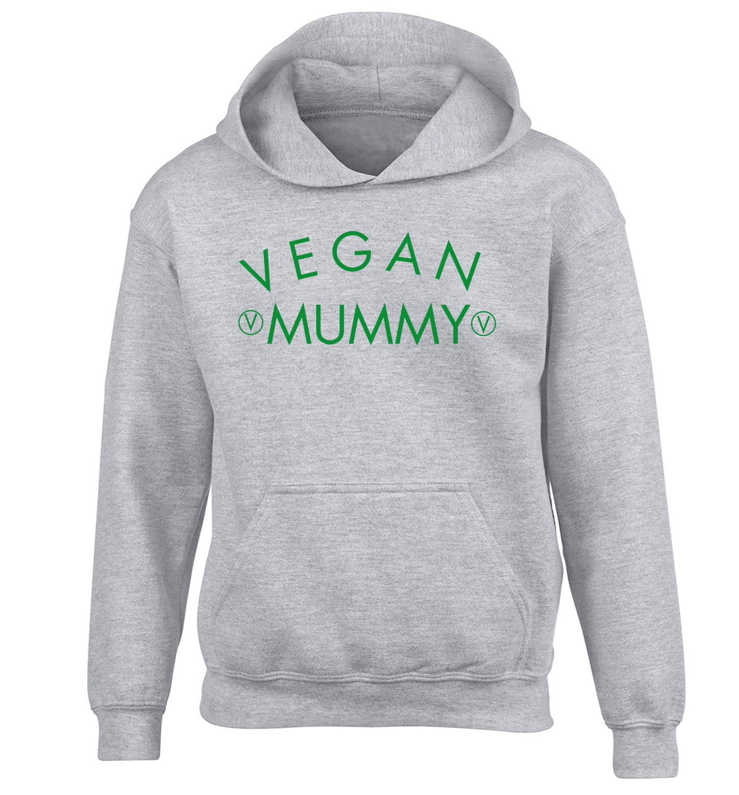 Vegan mummy children's grey hoodie 12-14 Years