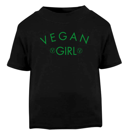 Vegan girl Black Baby Toddler Tshirt 2 years