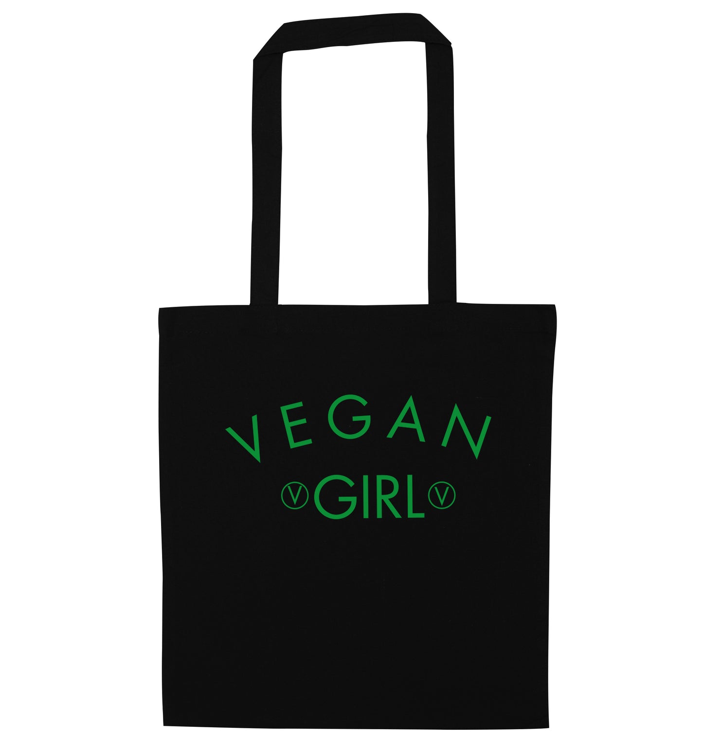 Vegan girl black tote bag