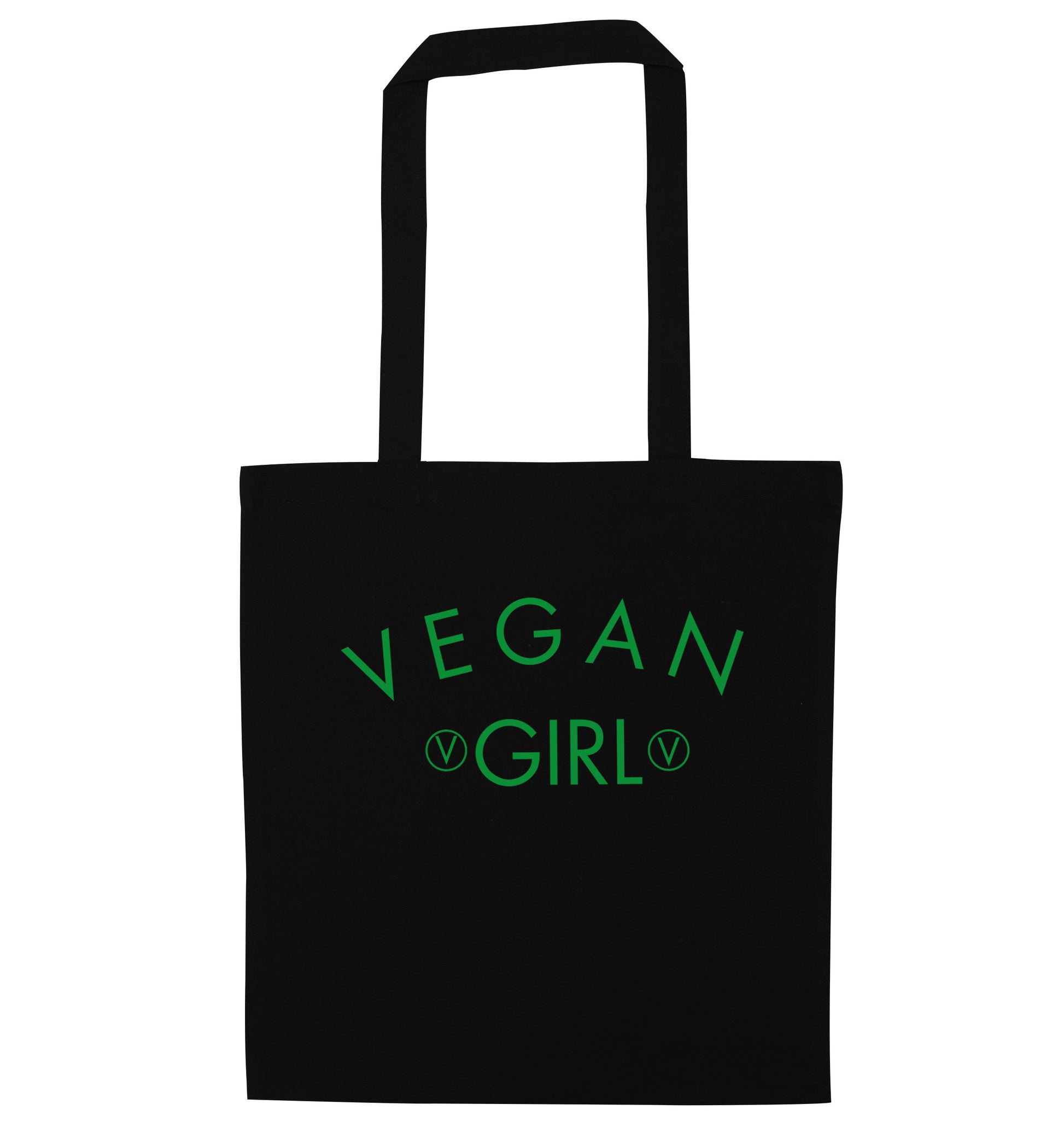 Vegan girl black tote bag