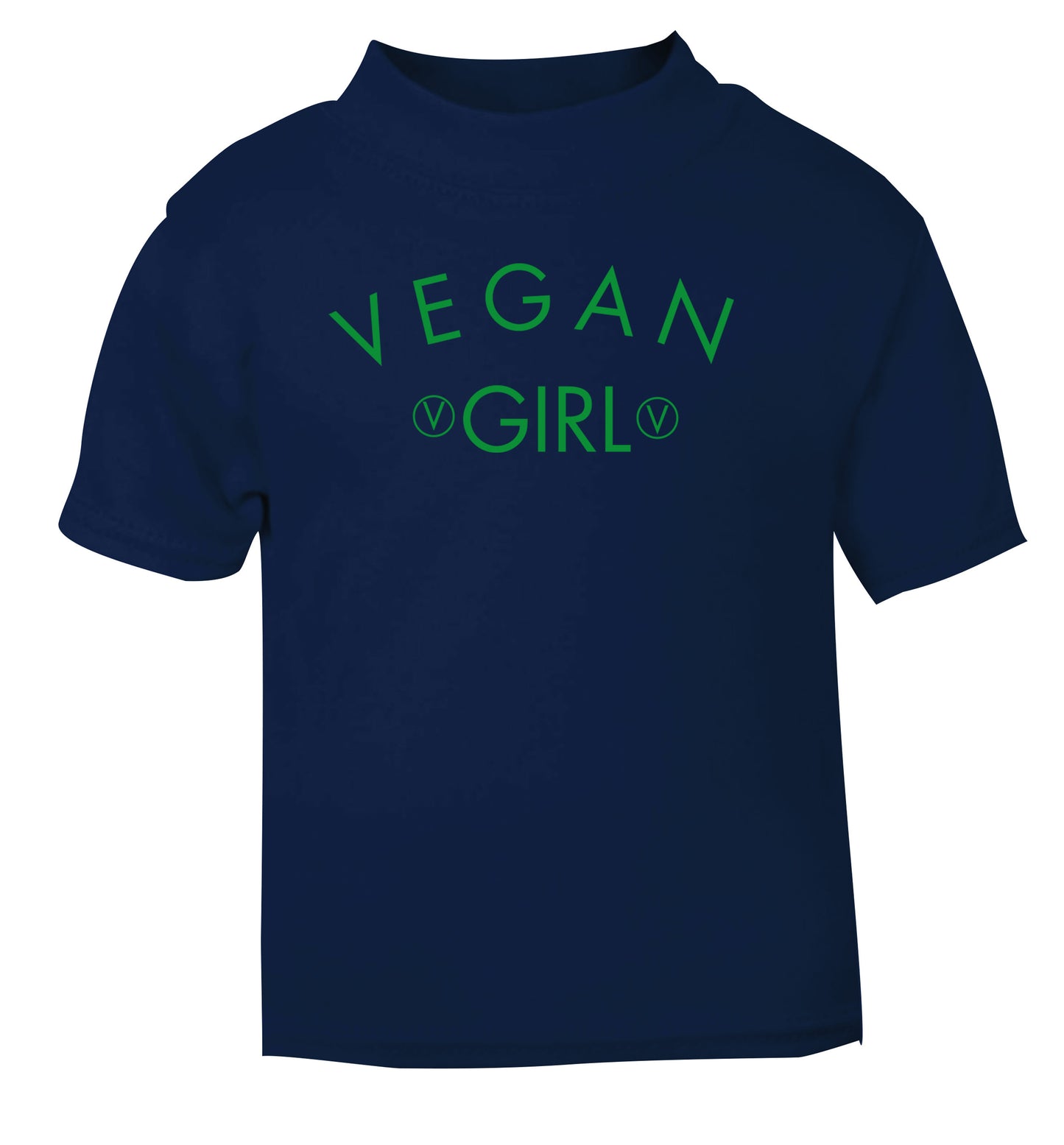 Vegan girl navy Baby Toddler Tshirt 2 Years