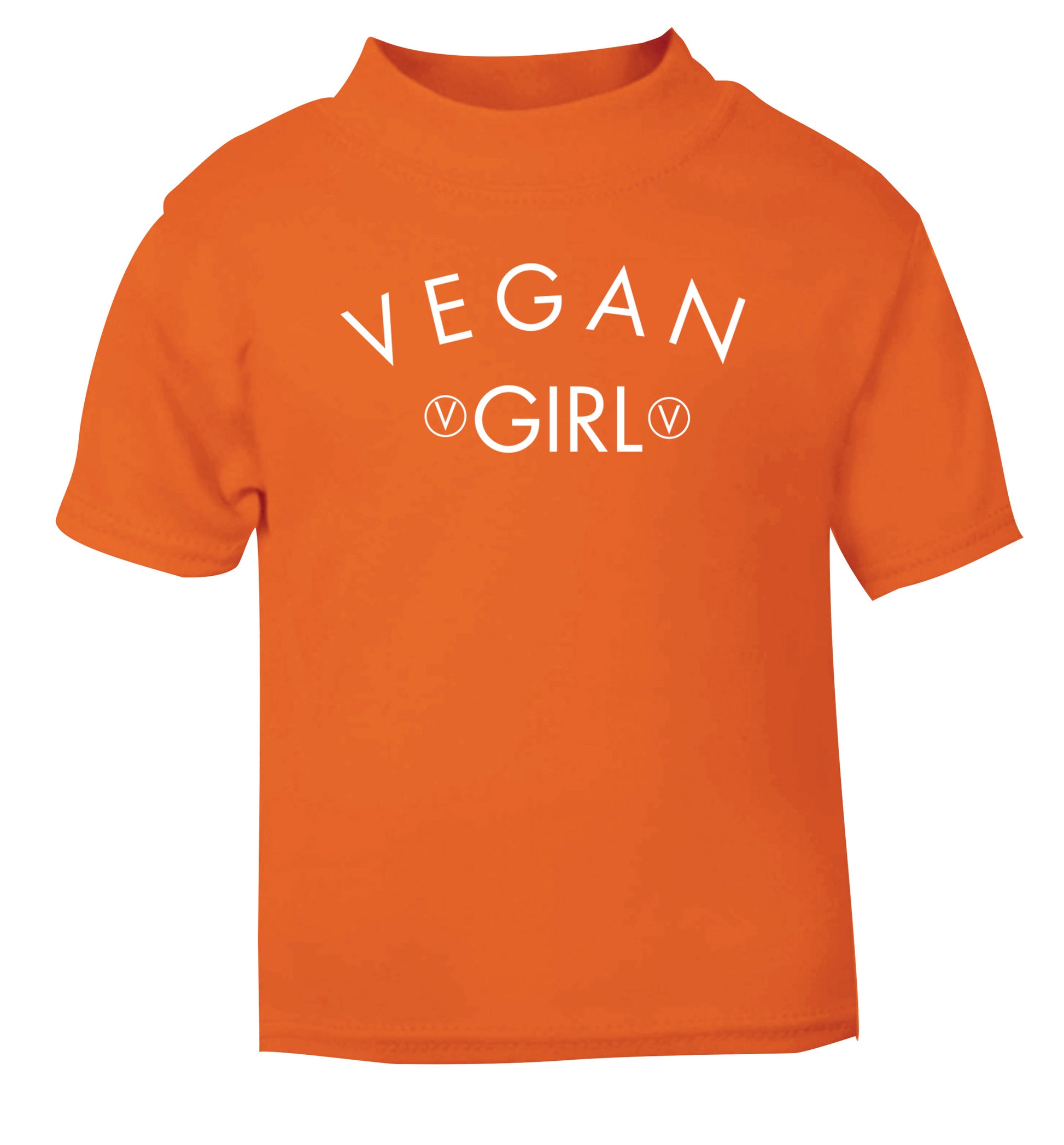Vegan girl orange Baby Toddler Tshirt 2 Years