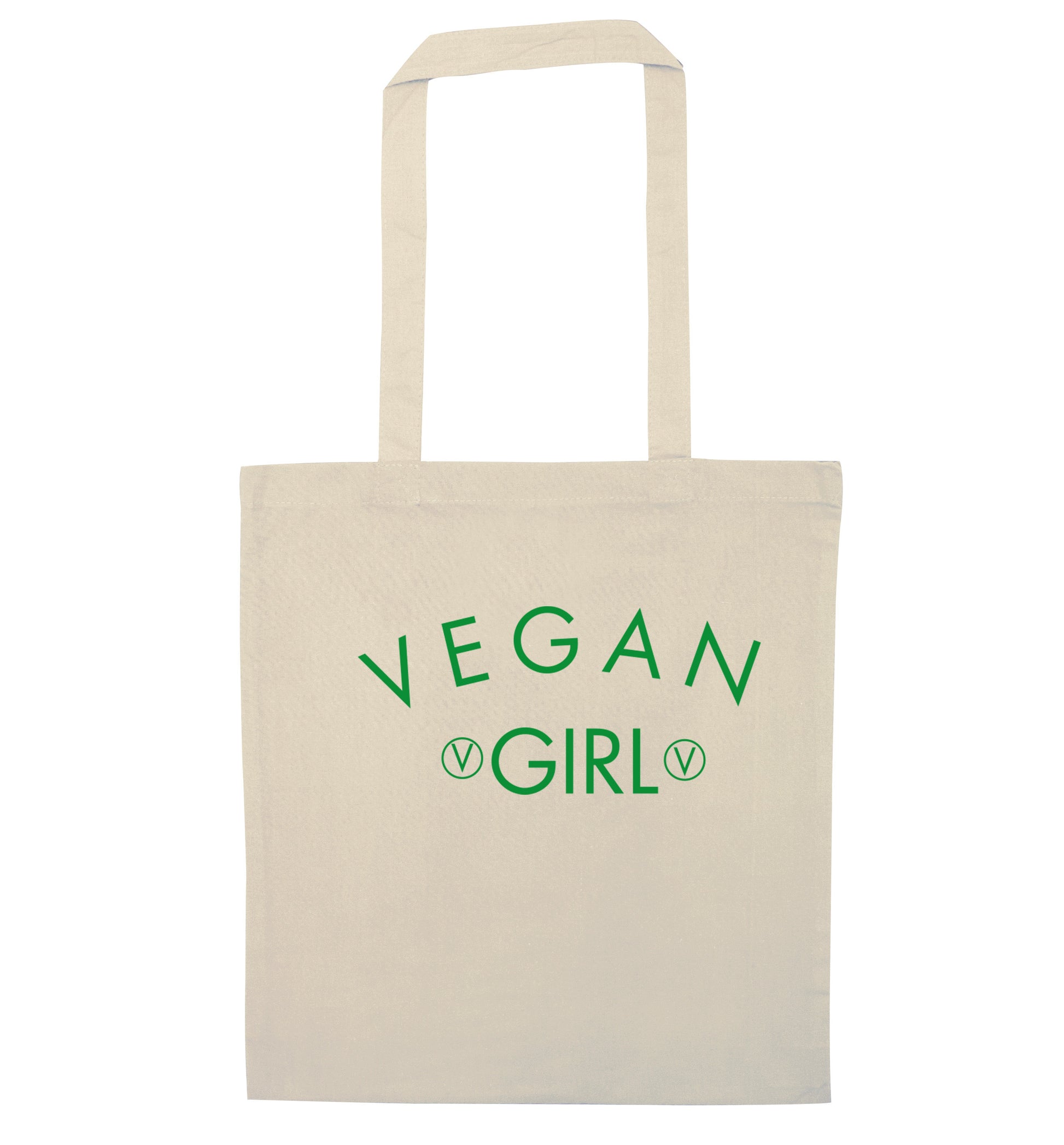 Vegan girl natural tote bag