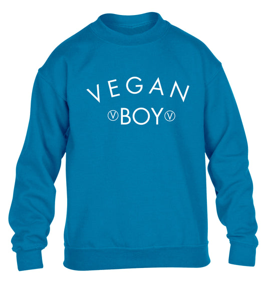 Vegan boy children's blue sweater 12-14 Years