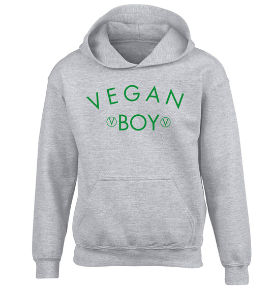 Vegan boy children's grey hoodie 12-14 Years