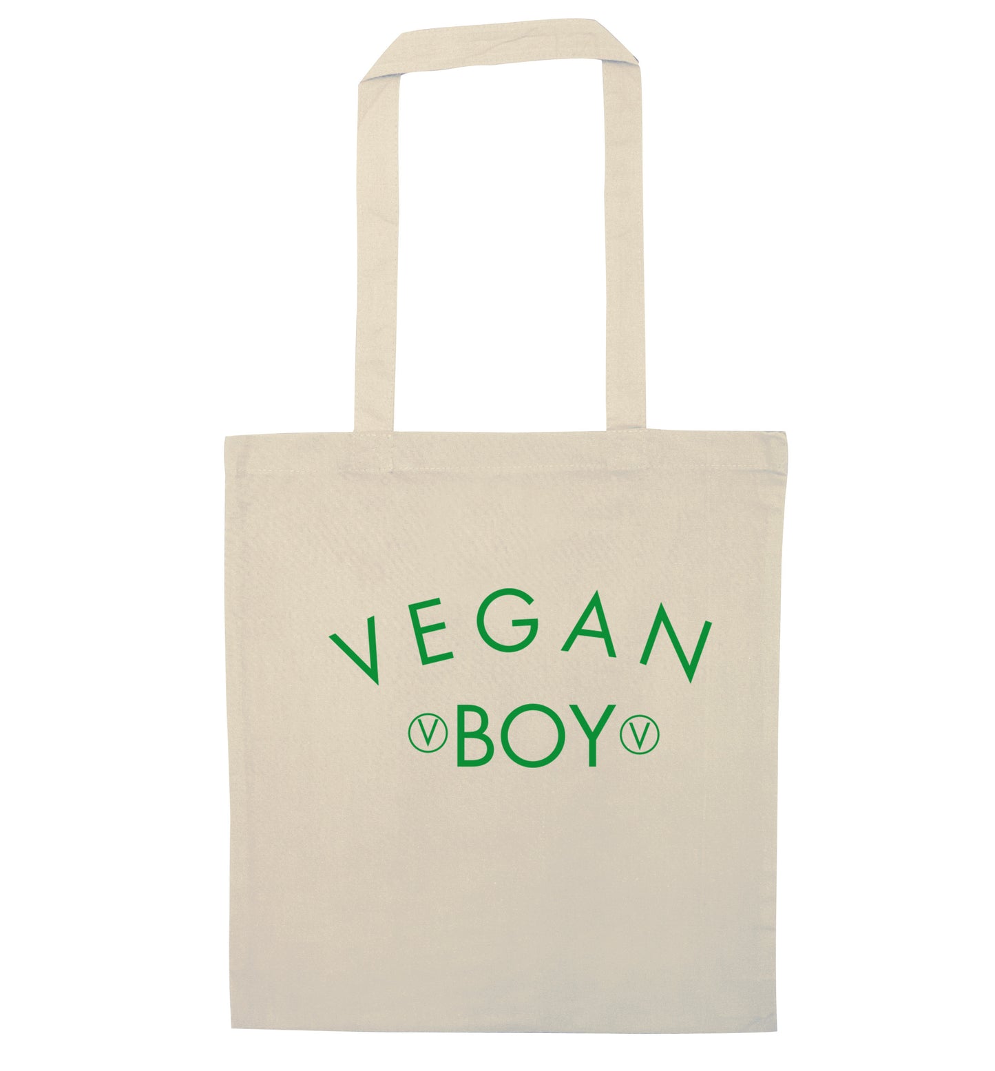 Vegan boy natural tote bag
