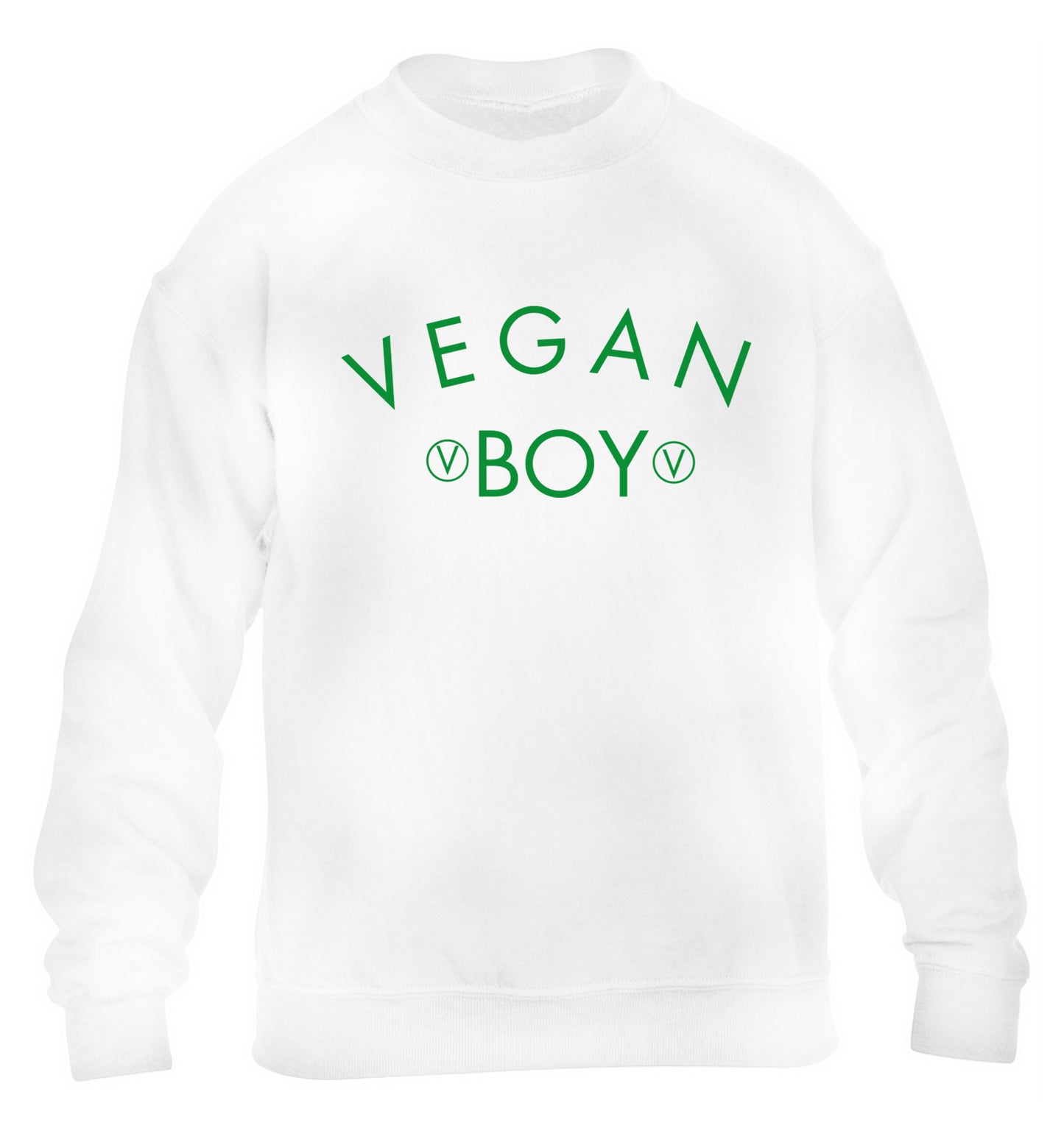 Vegan boy children's white sweater 12-14 Years