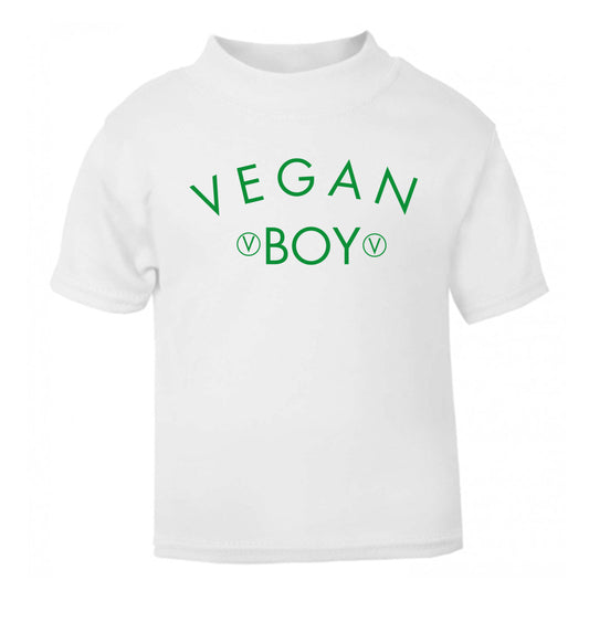 Vegan boy white Baby Toddler Tshirt 2 Years