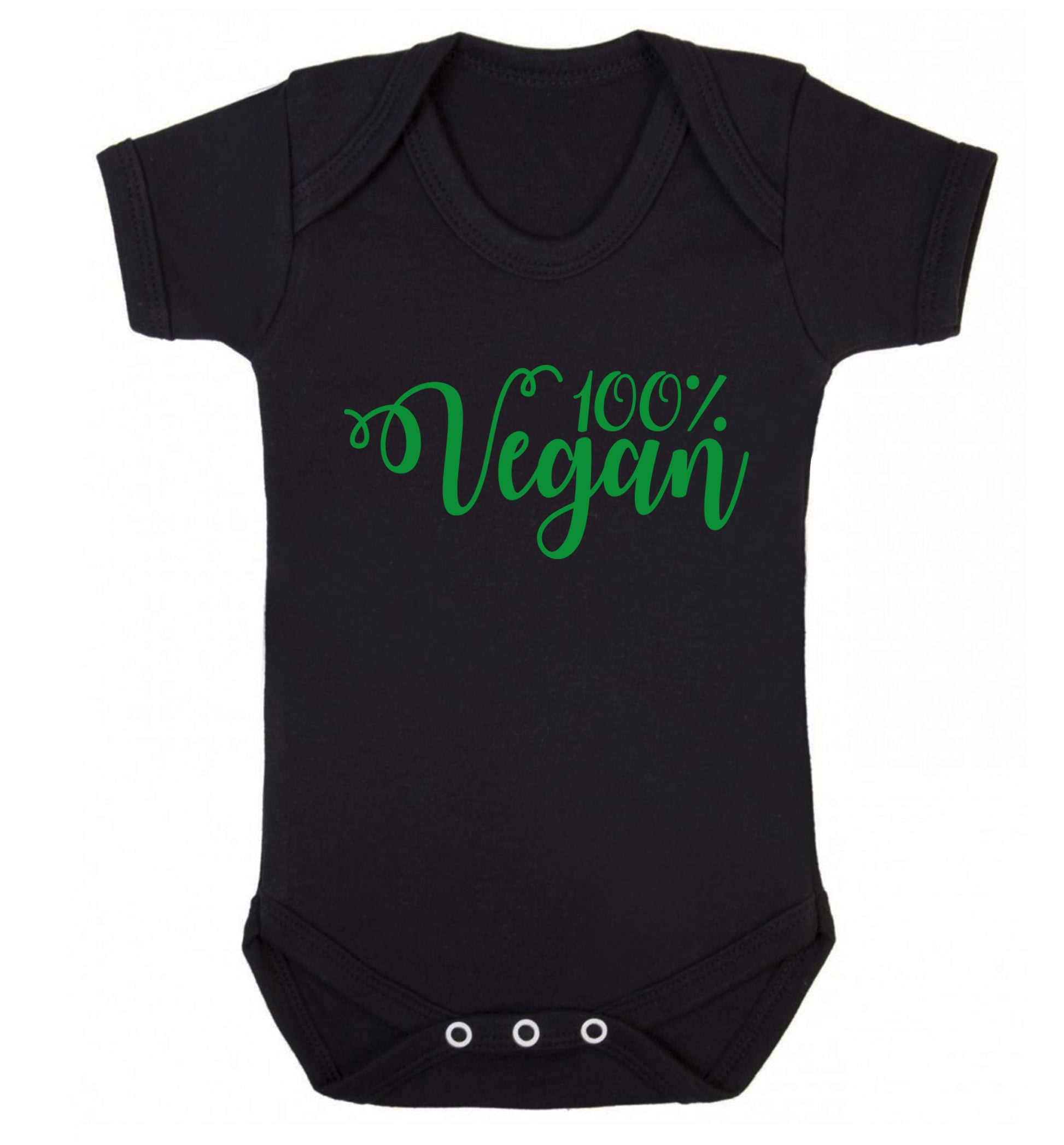 100% Vegan Baby Vest black 18-24 months
