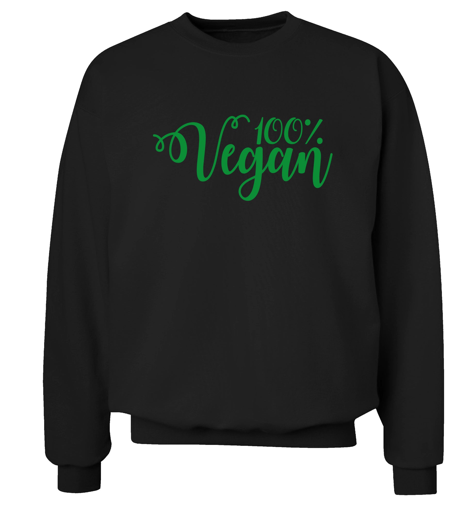 100% Vegan Adult's unisex black Sweater 2XL