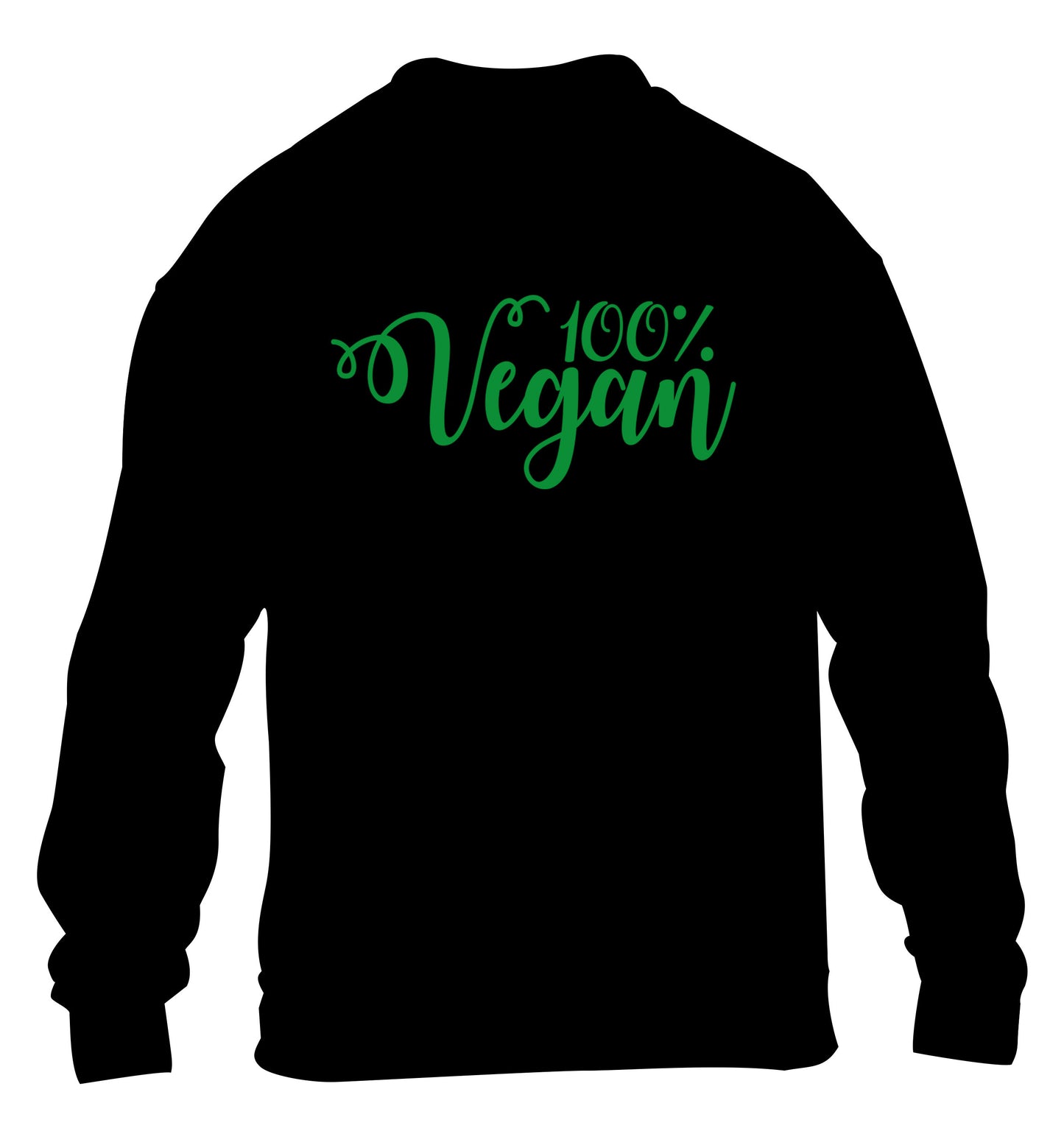 100% Vegan children's black sweater 12-14 Years