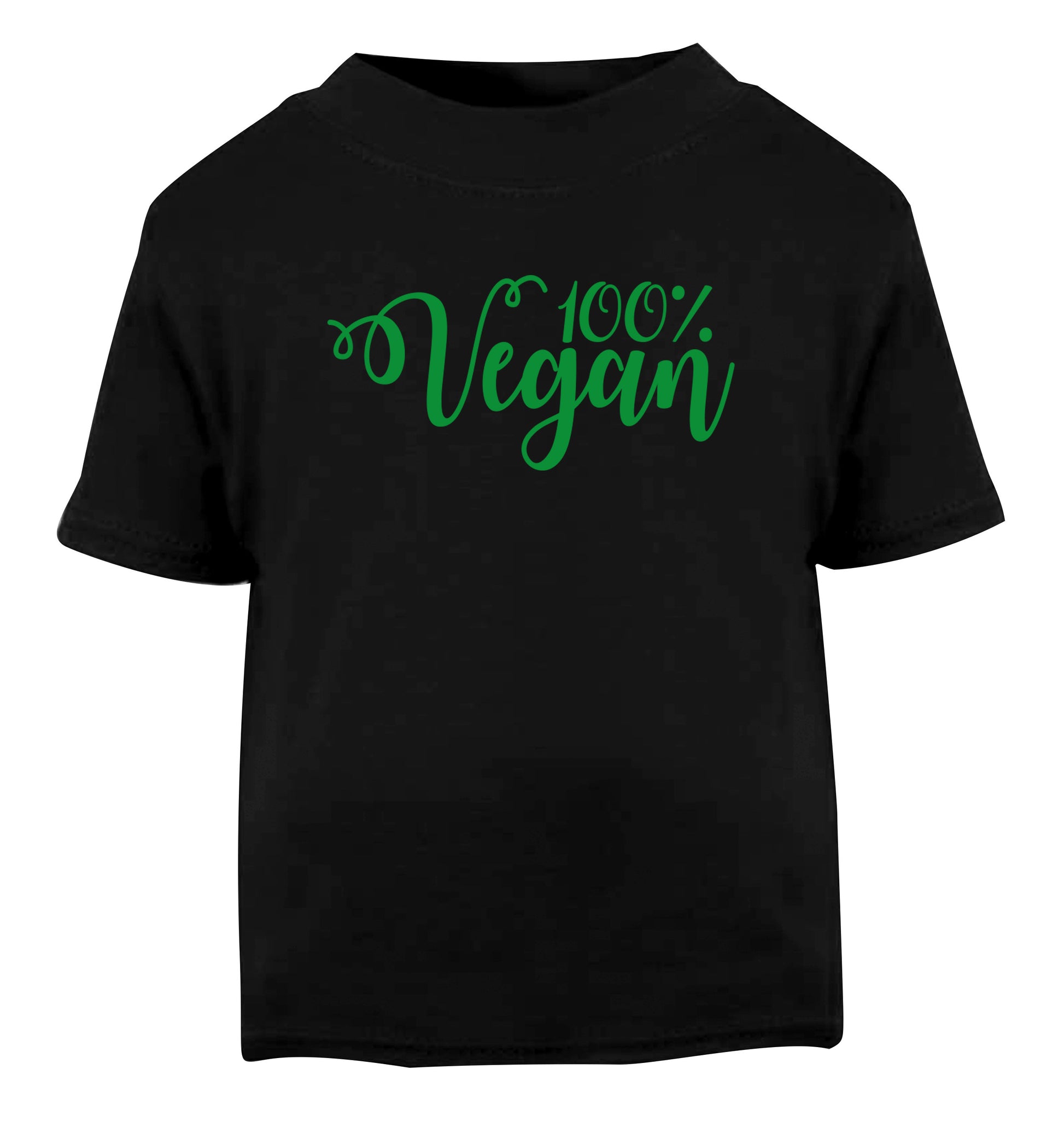 100% Vegan Black Baby Toddler Tshirt 2 years