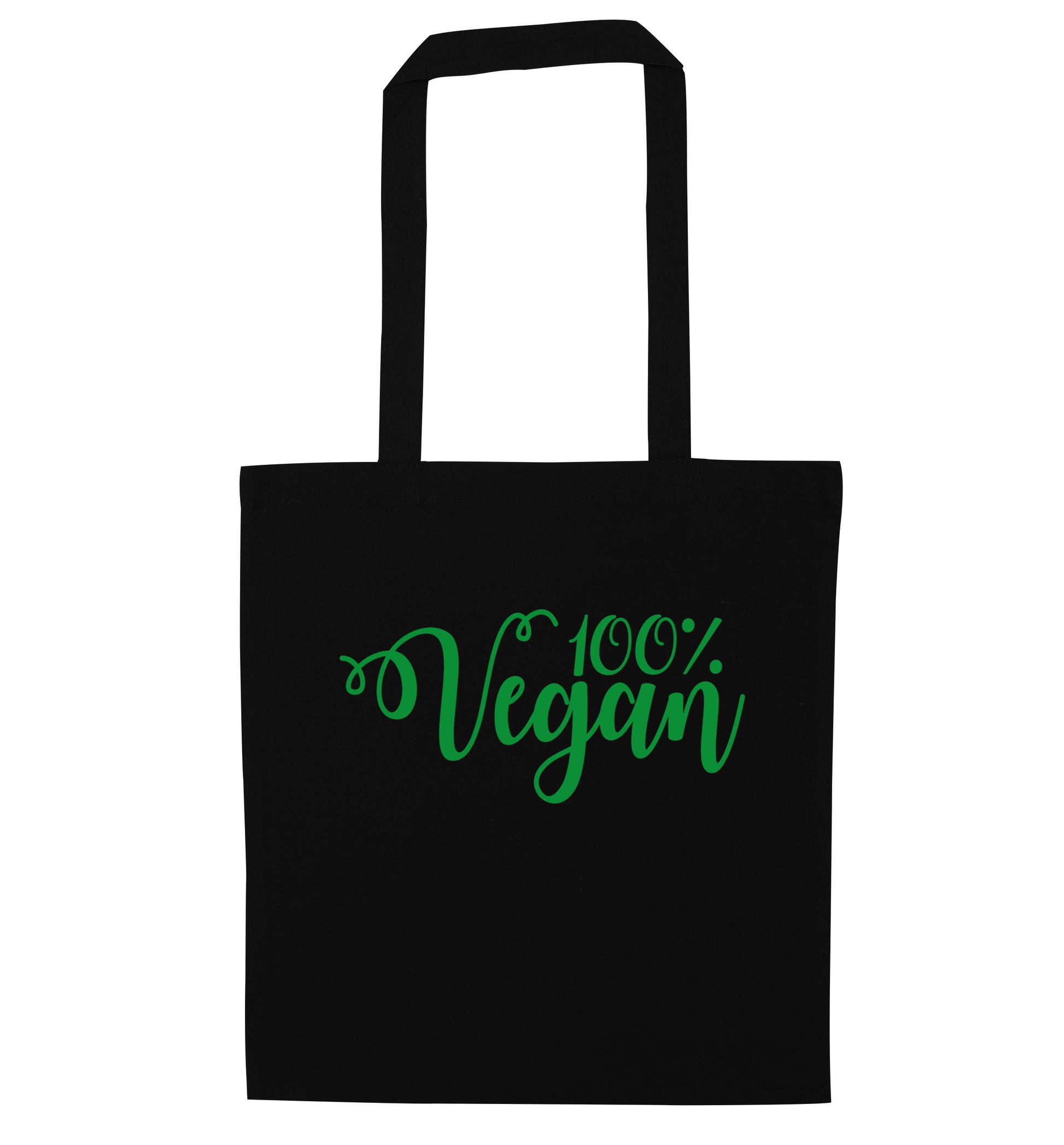 100% Vegan black tote bag