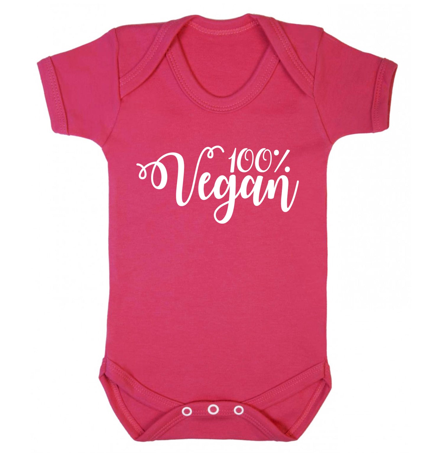 100% Vegan Baby Vest dark pink 18-24 months