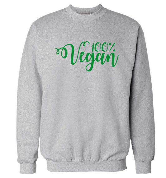 100% Vegan Adult's unisex grey Sweater 2XL