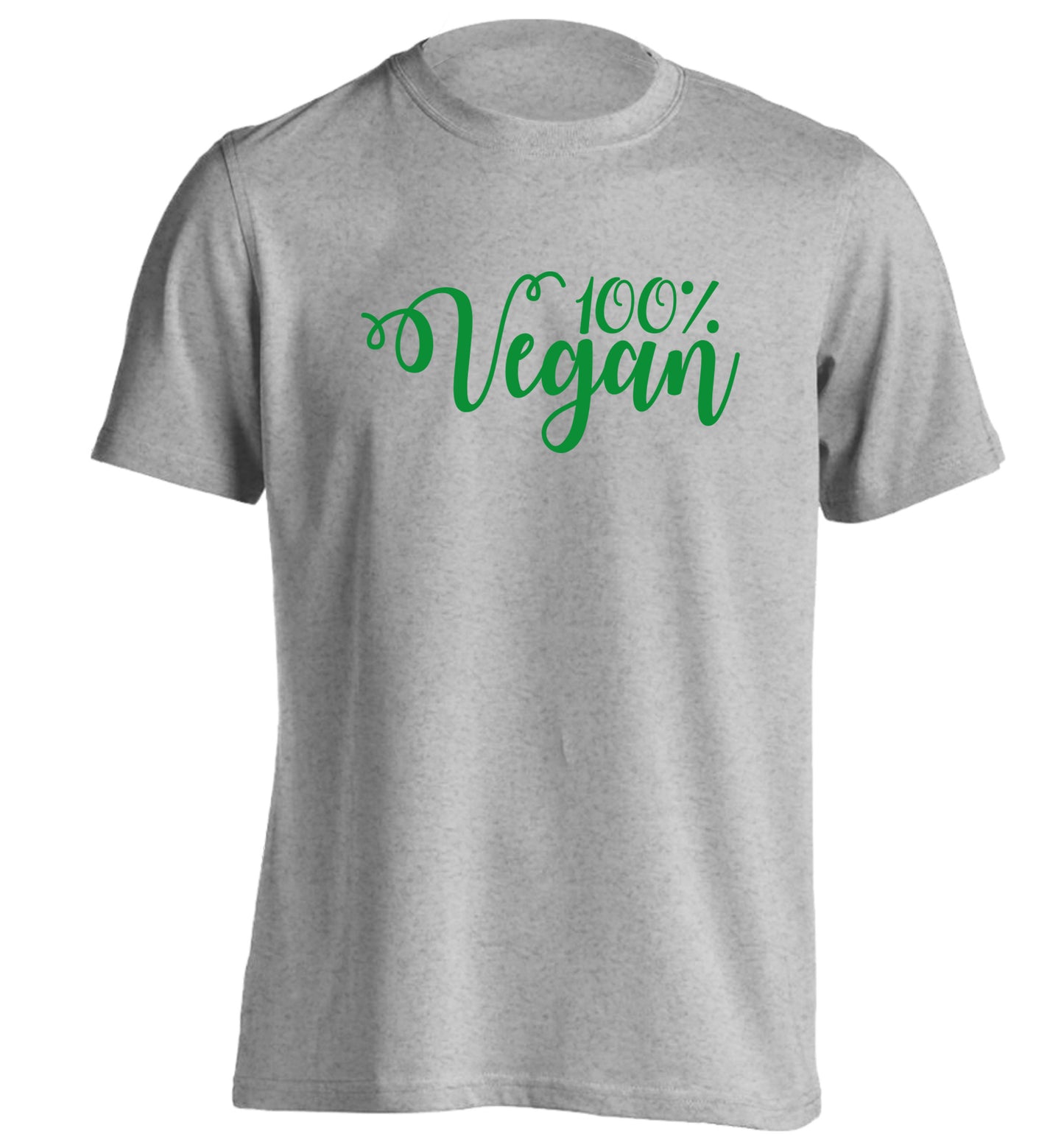 100% Vegan adults unisex grey Tshirt 2XL