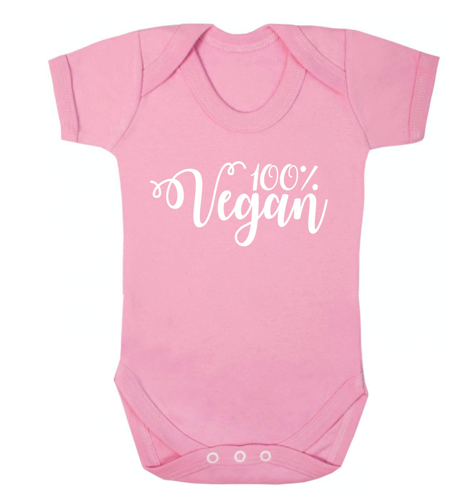 100% Vegan Baby Vest pale pink 18-24 months