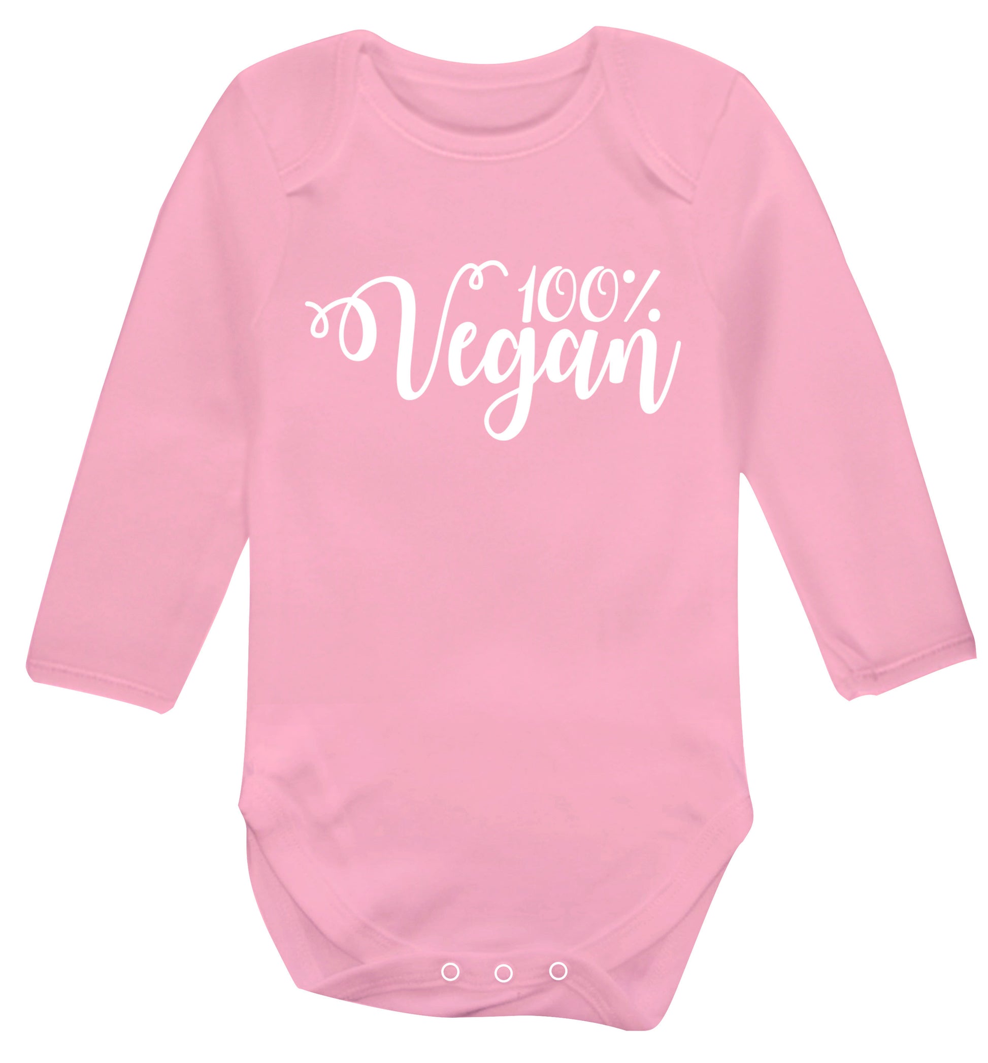100% Vegan Baby Vest long sleeved pale pink 6-12 months