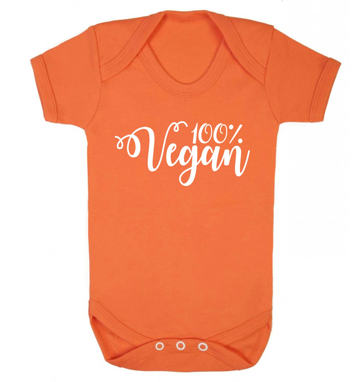 100% Vegan Baby Vest orange 18-24 months