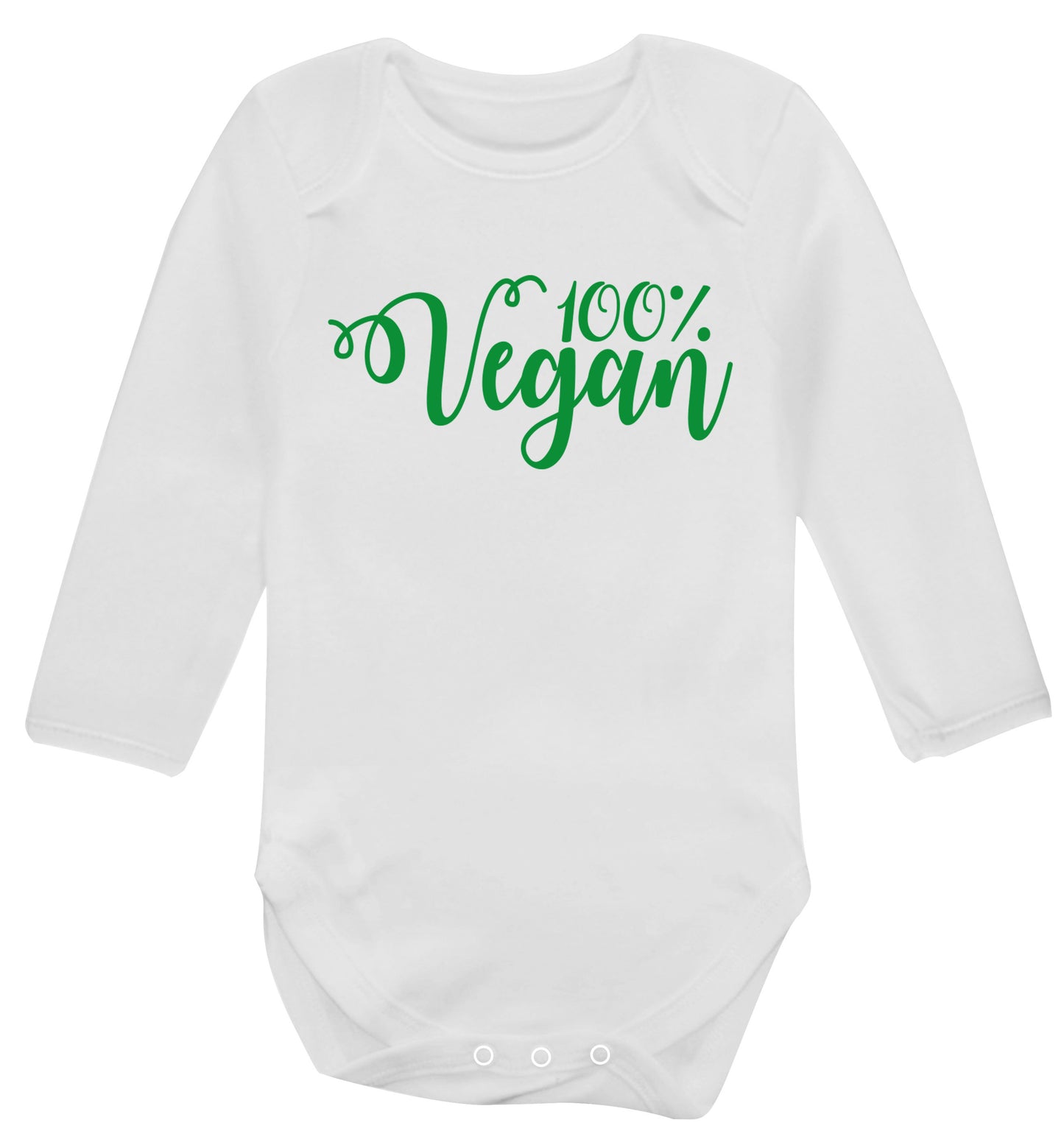 100% Vegan Baby Vest long sleeved white 6-12 months