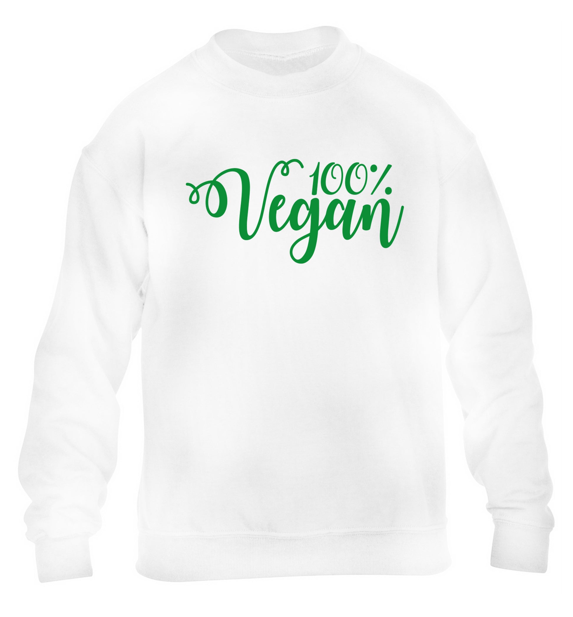 100% Vegan children's white sweater 12-14 Years