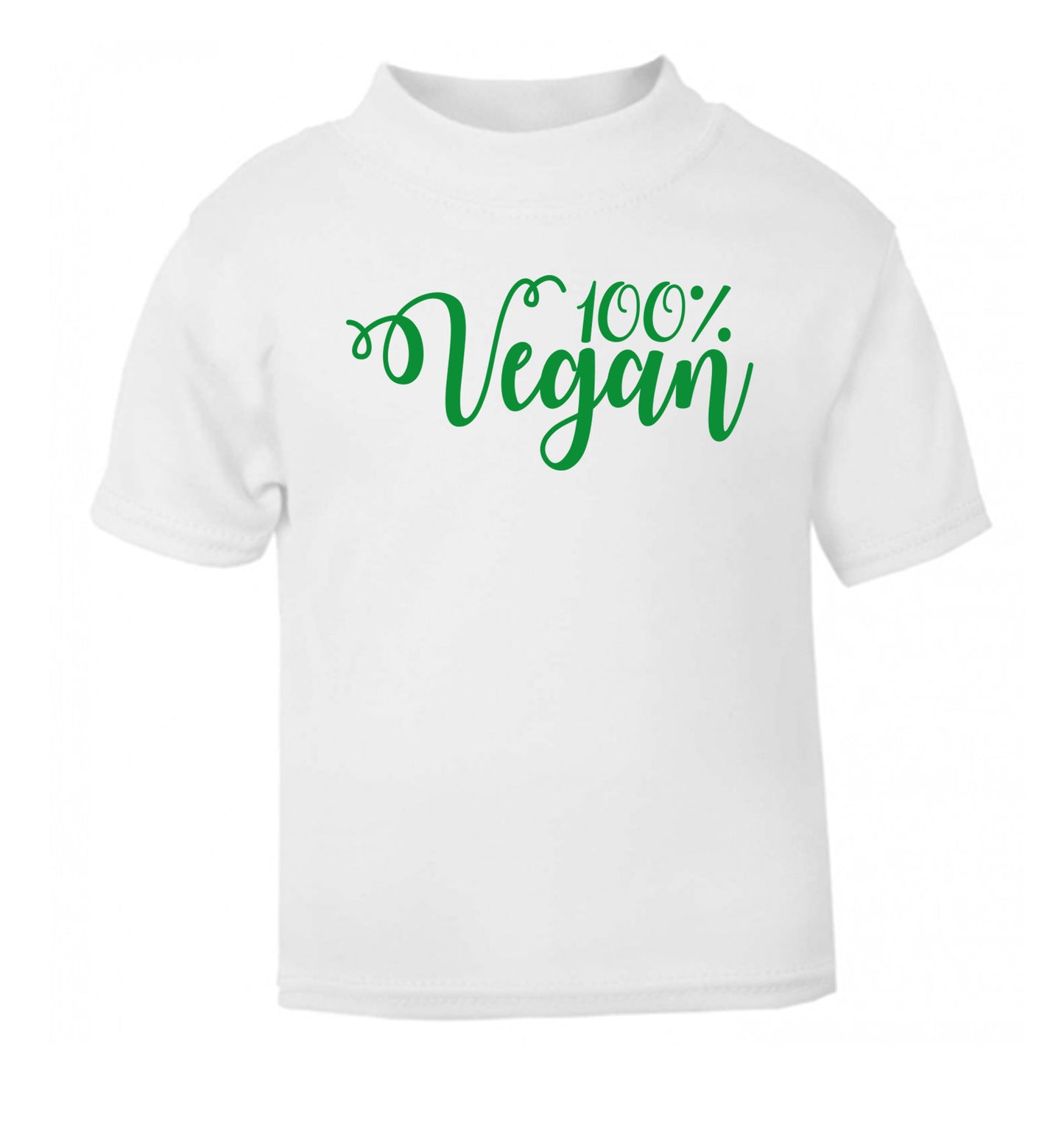 100% Vegan white Baby Toddler Tshirt 2 Years