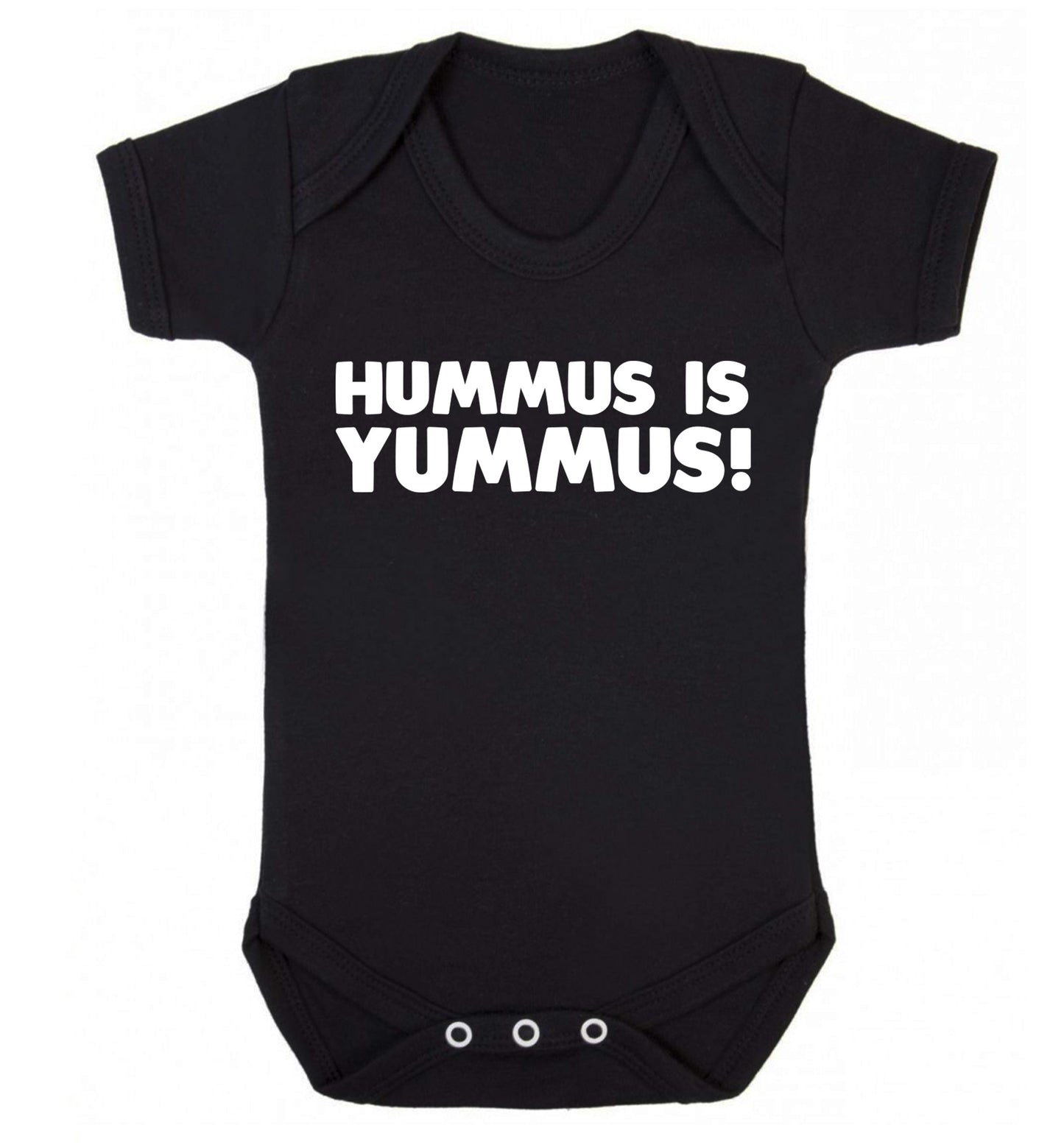 Hummus is Yummus  Baby Vest black 18-24 months
