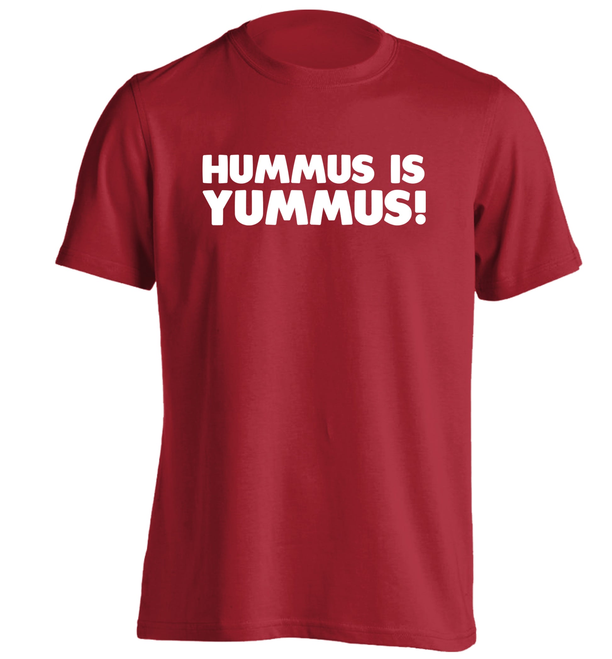 Hummus is Yummus  adults unisex red Tshirt 2XL
