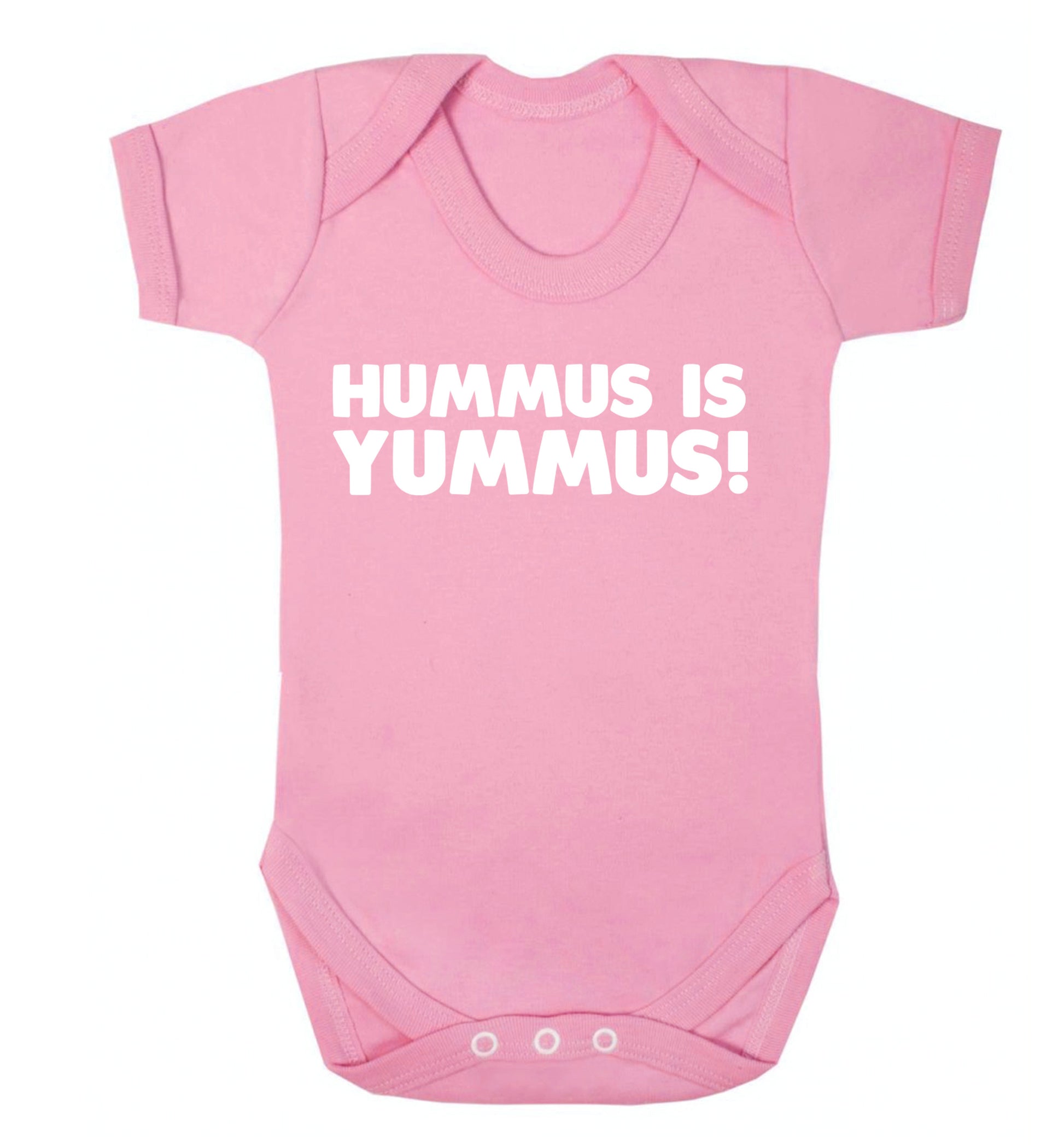 Hummus is Yummus  Baby Vest pale pink 18-24 months