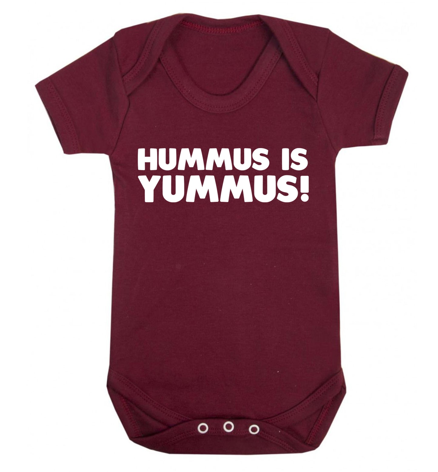 Hummus is Yummus  Baby Vest maroon 18-24 months