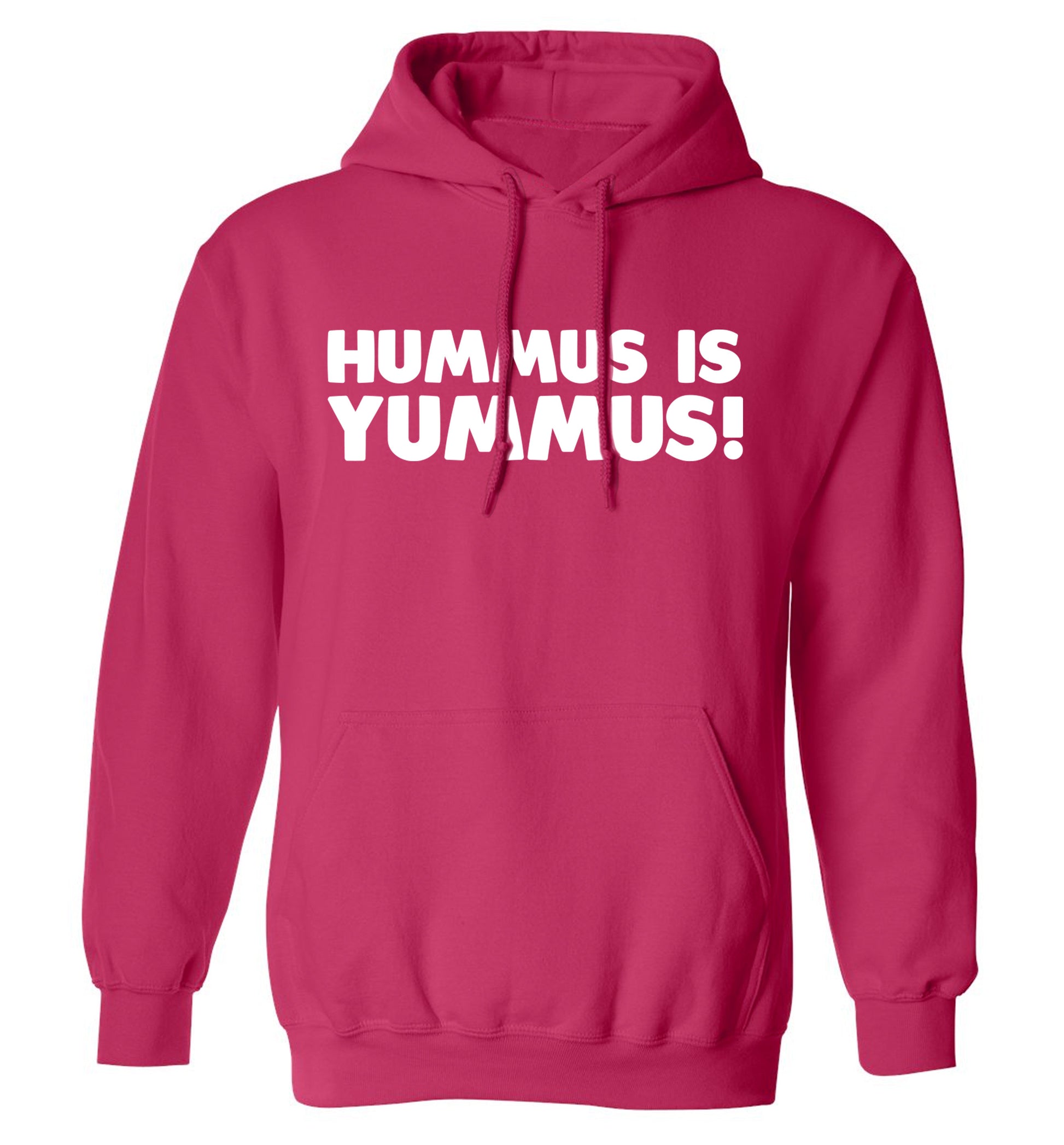 Hummus is Yummus  adults unisex pink hoodie 2XL