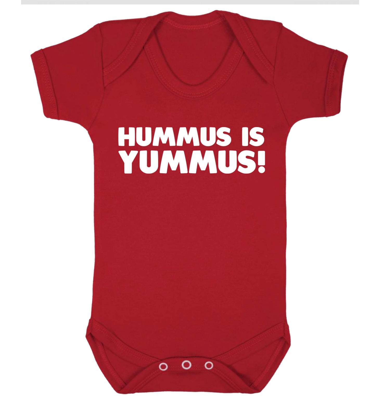 Hummus is Yummus  Baby Vest red 18-24 months