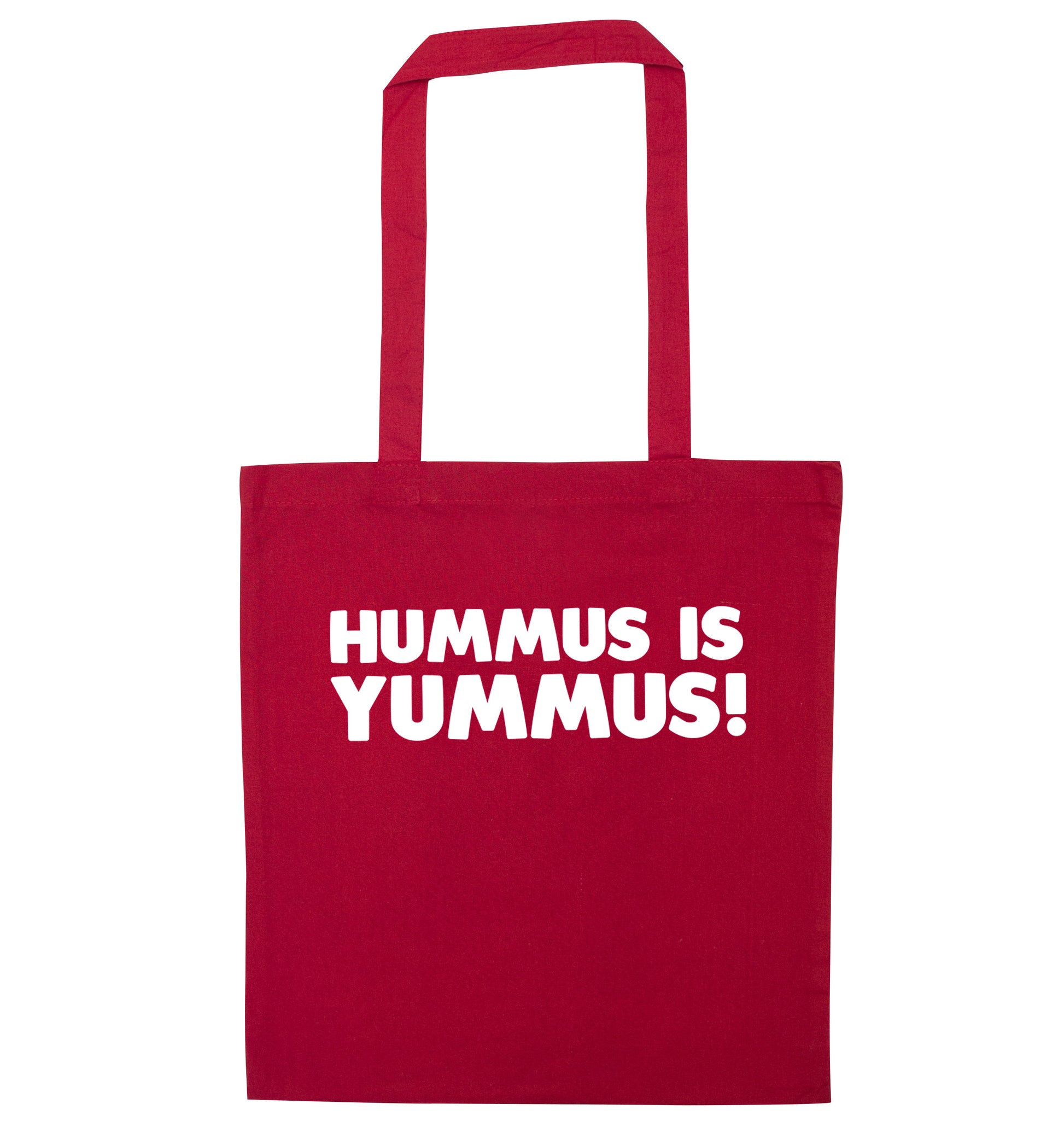 Hummus is Yummus  red tote bag