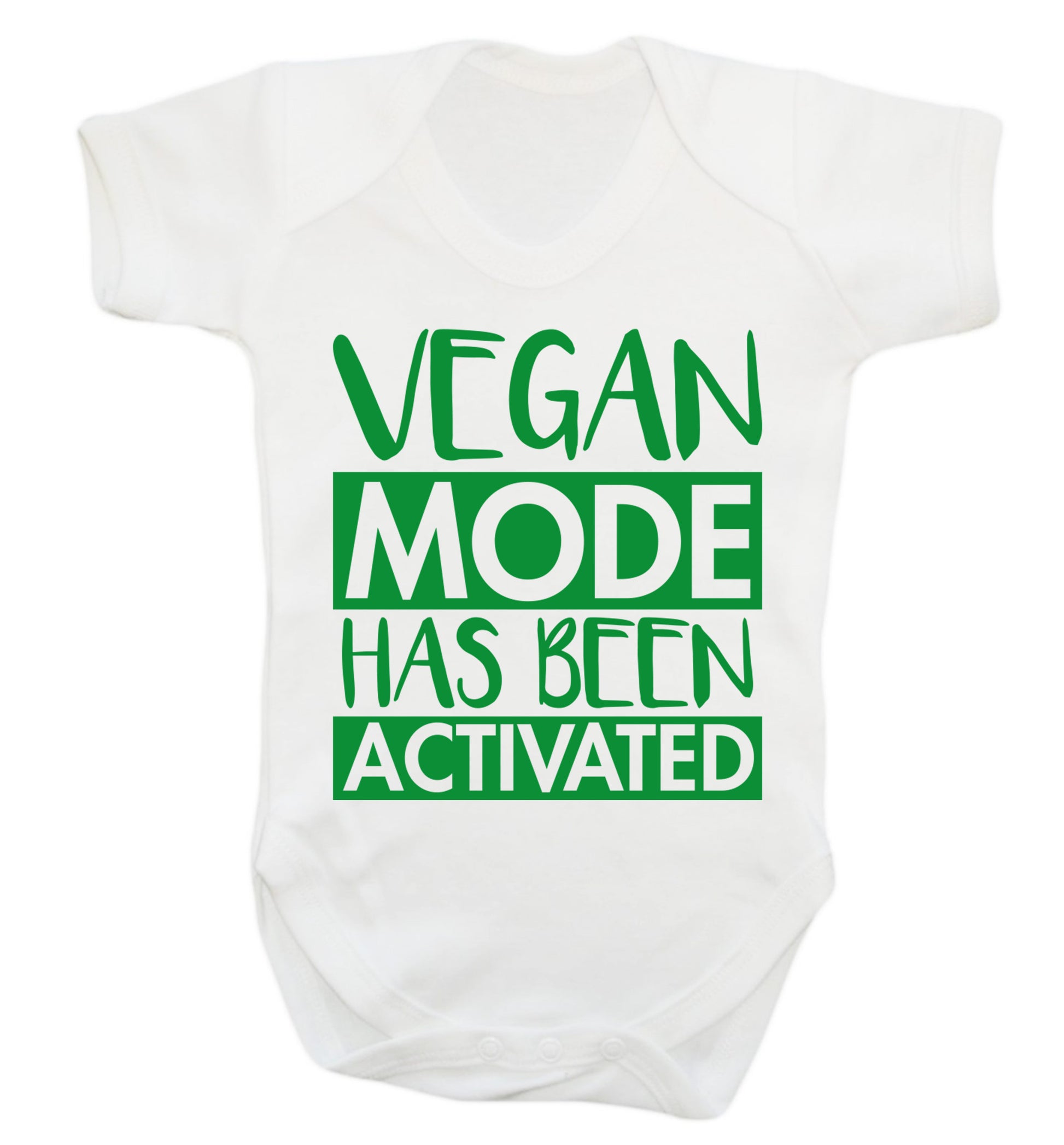 Vegan mode activated Baby Vest white 18-24 months