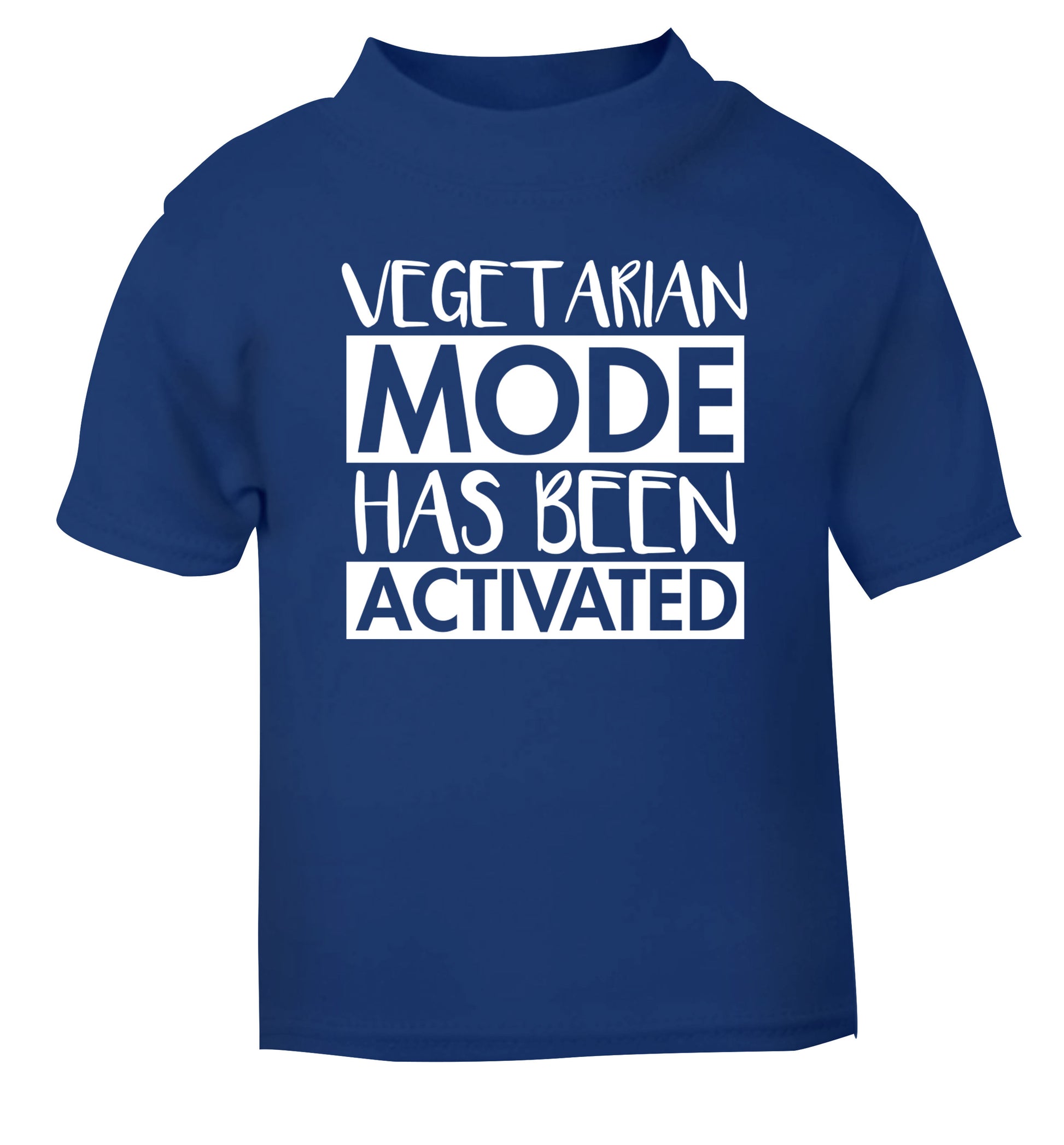 Vegetarian mode activated blue Baby Toddler Tshirt 2 Years