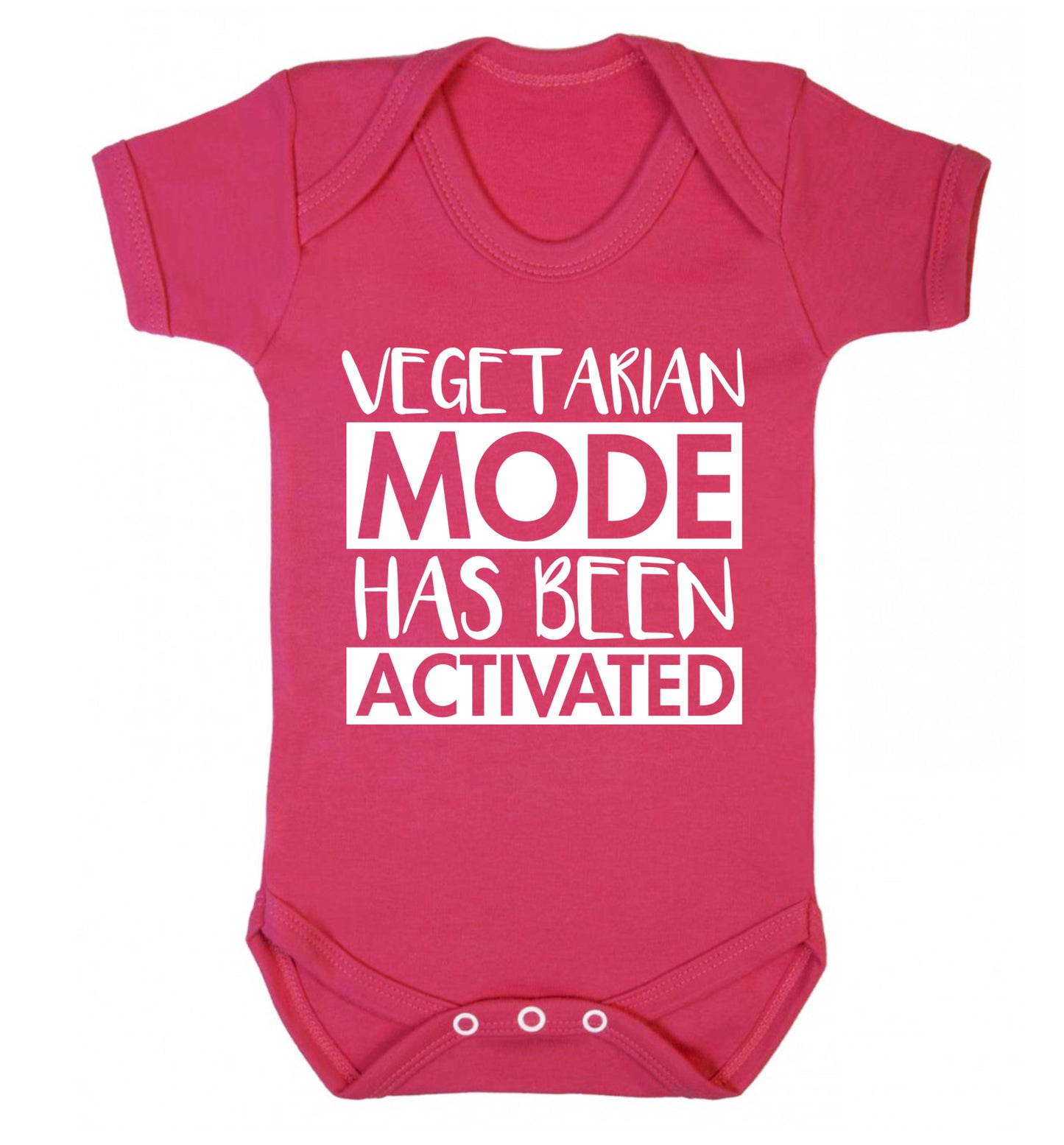 Vegetarian mode activated Baby Vest dark pink 18-24 months