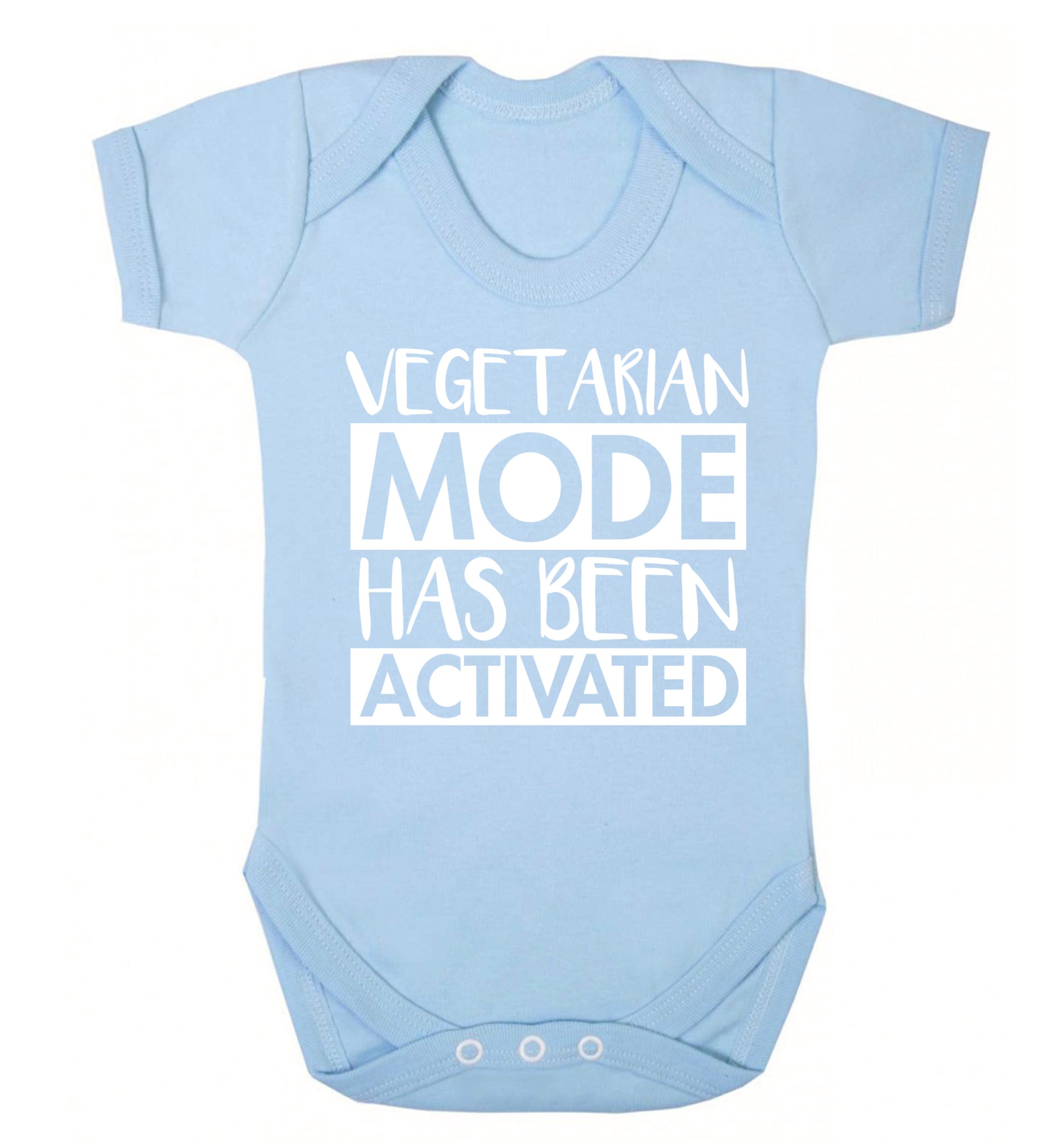 Vegetarian mode activated Baby Vest pale blue 18-24 months