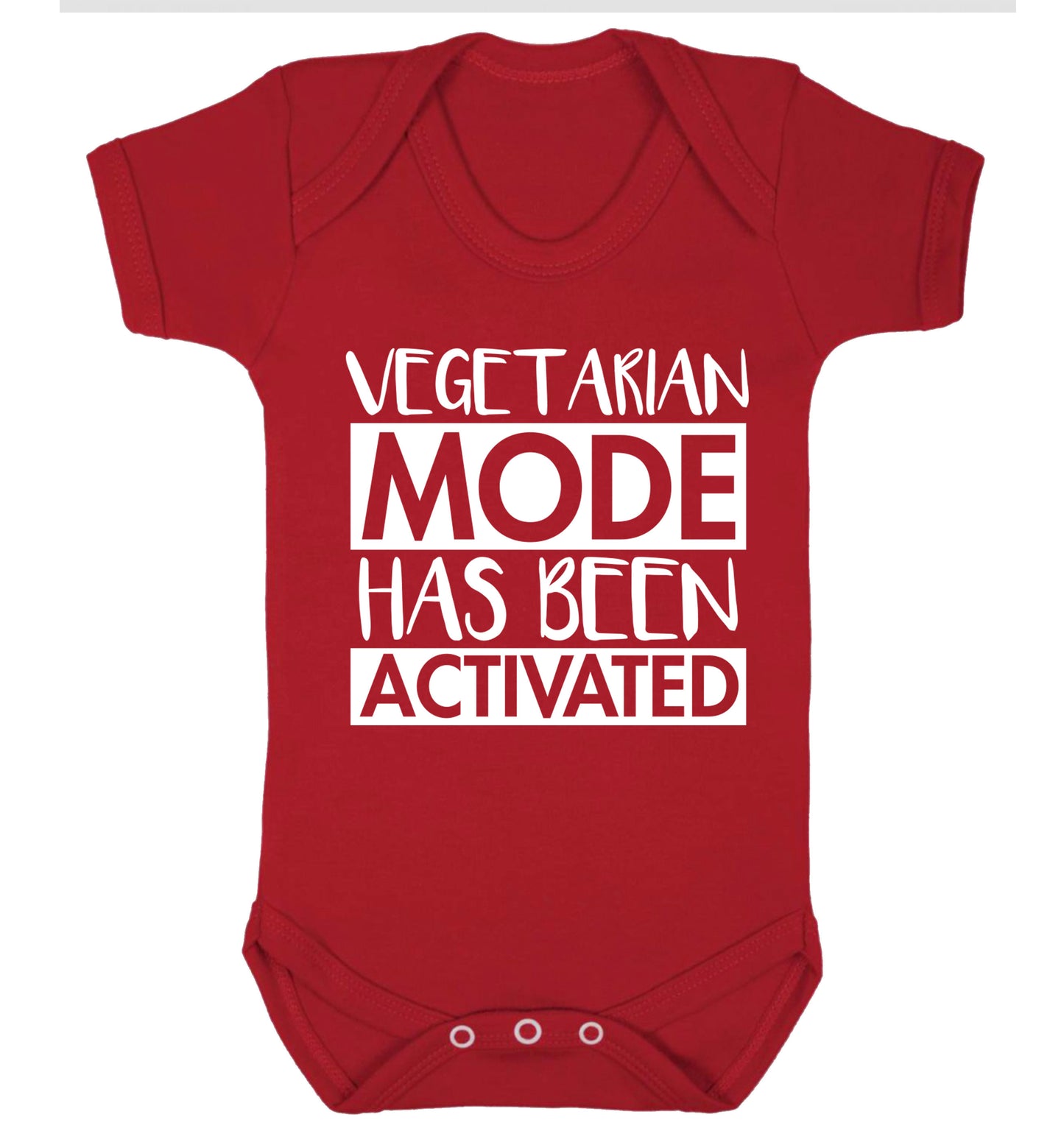 Vegetarian mode activated Baby Vest red 18-24 months