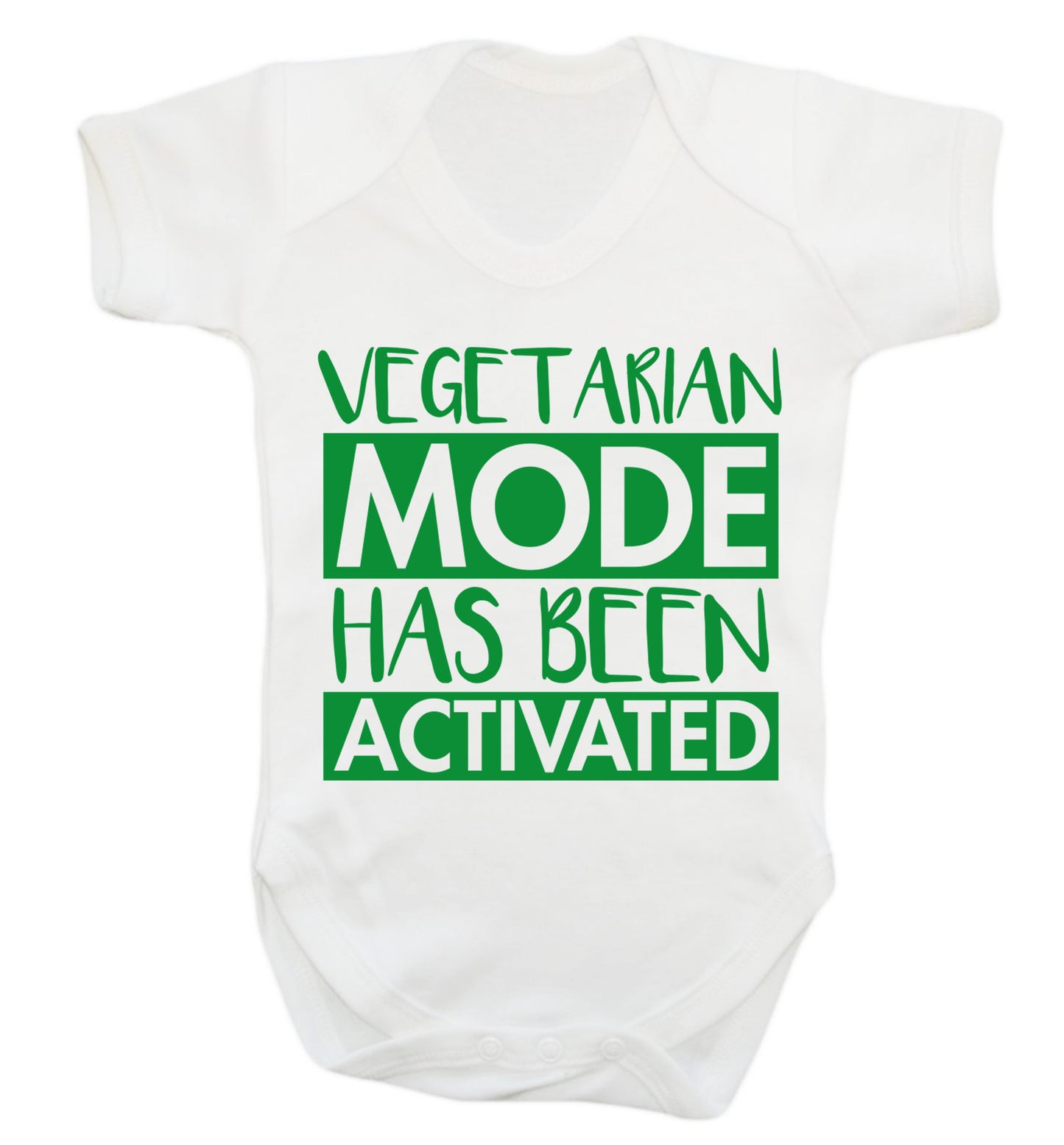 Vegetarian mode activated Baby Vest white 18-24 months