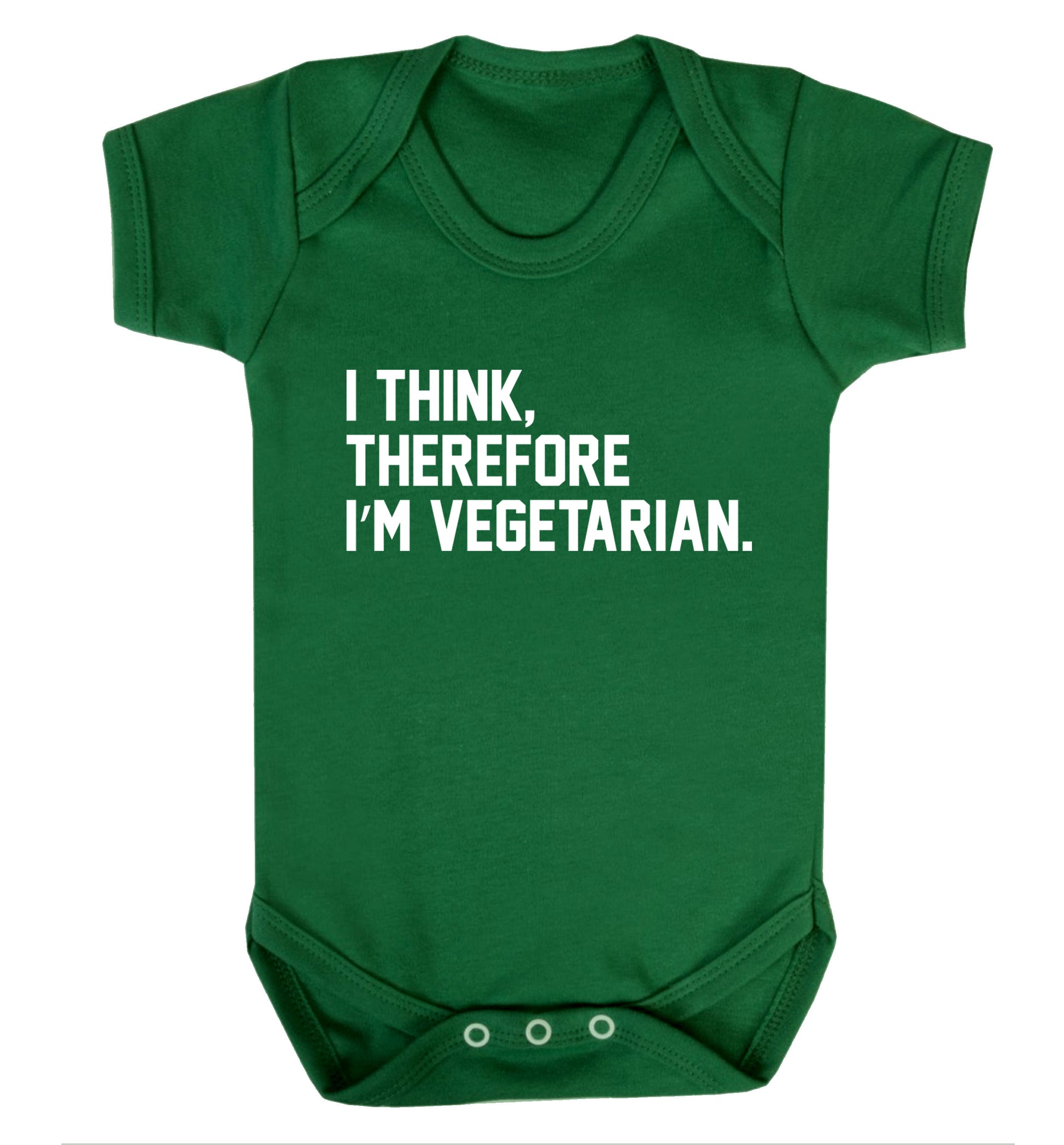 I think therefore I'm vegetarian Baby Vest green 18-24 months
