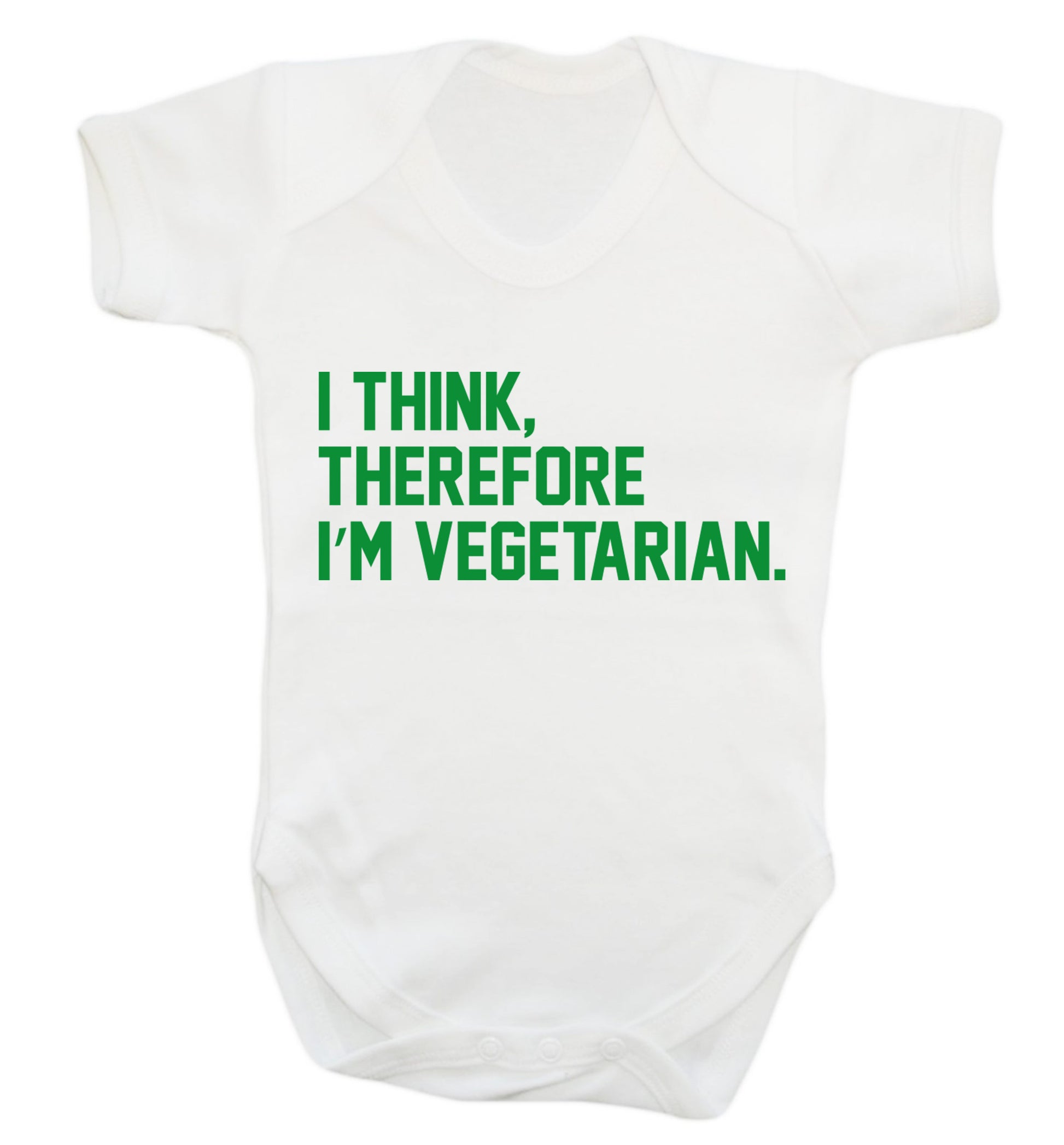 I think therefore I'm vegetarian Baby Vest white 18-24 months