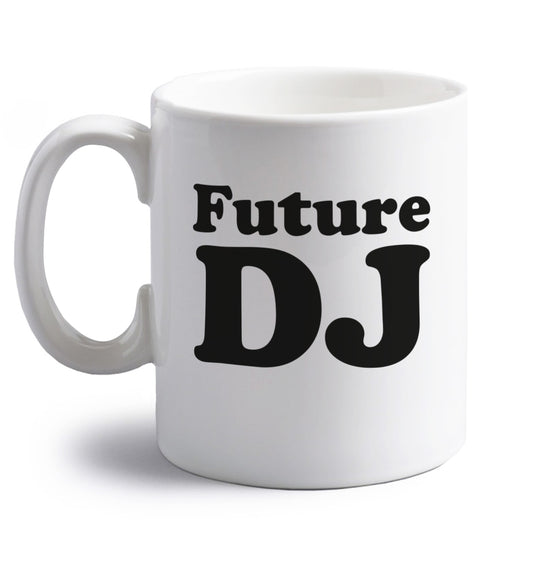 Future DJ right handed white ceramic mug 