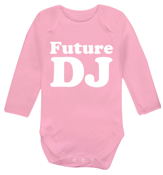 Future DJ Baby Vest long sleeved pale pink 6-12 months