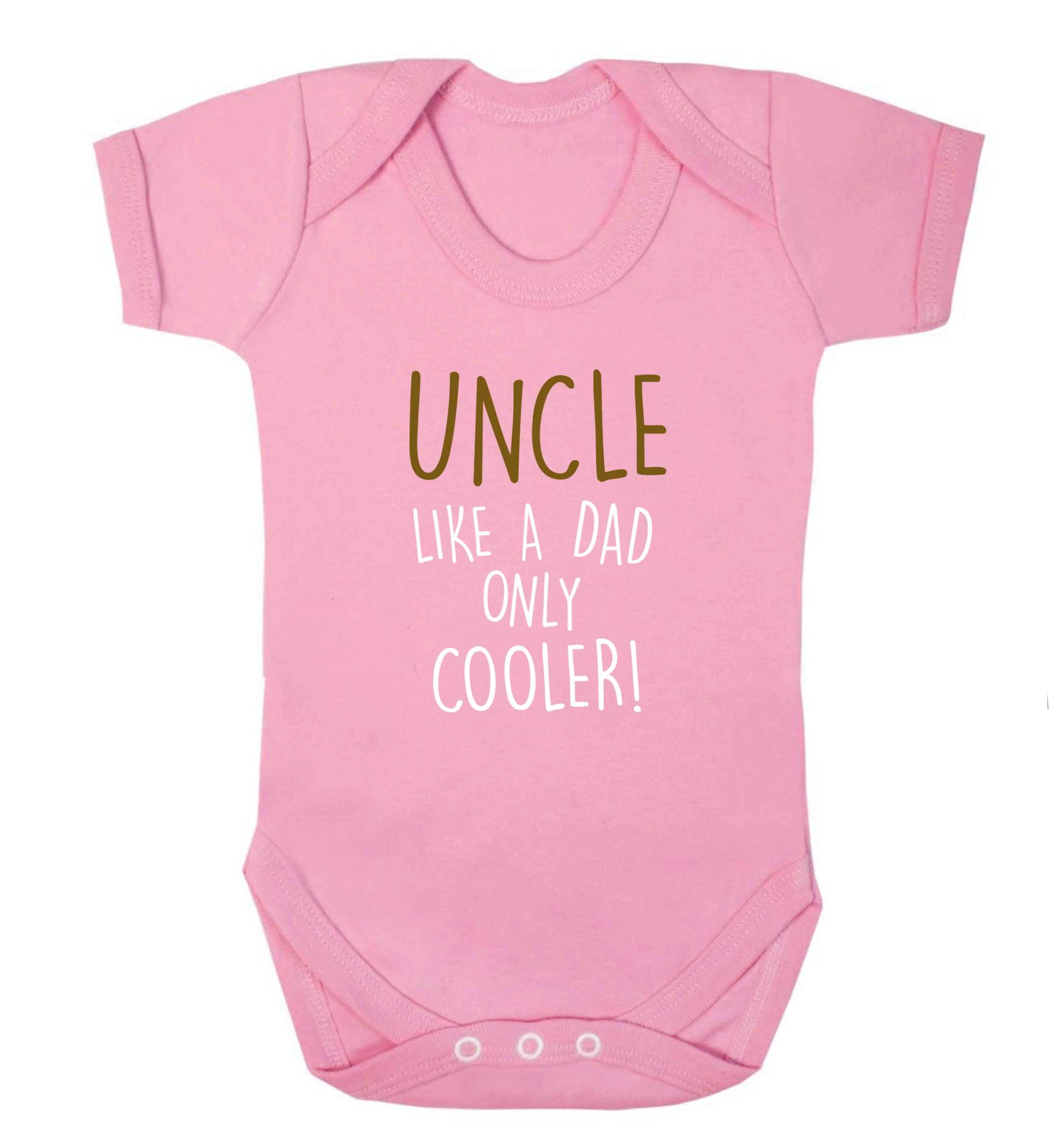 Uncle like a dad only cooler baby vest pale pink 18-24 months