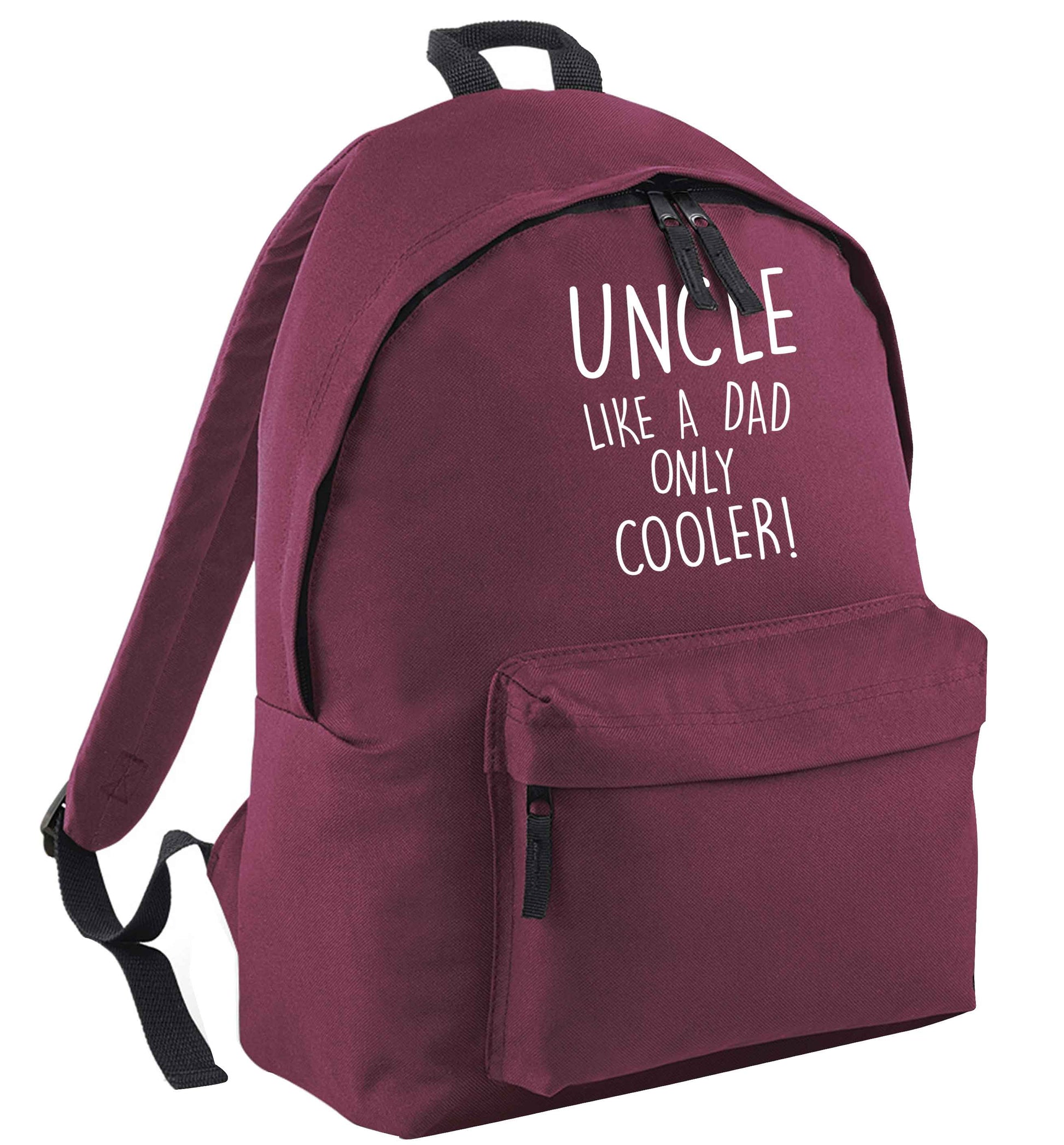 Uncle like a dad only cooler maroon adults backpack